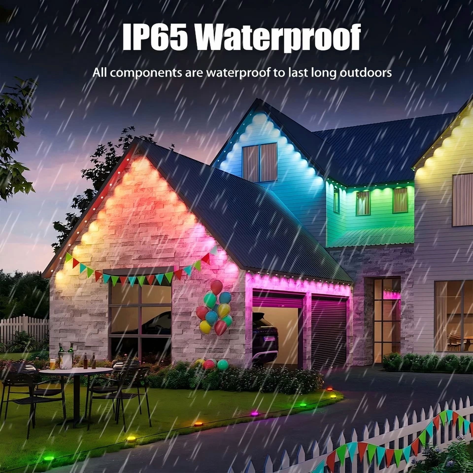 200 Led 65Ft Strip Rope Light Tube String Outdoor Garden Party Decoration Lights - Image 3