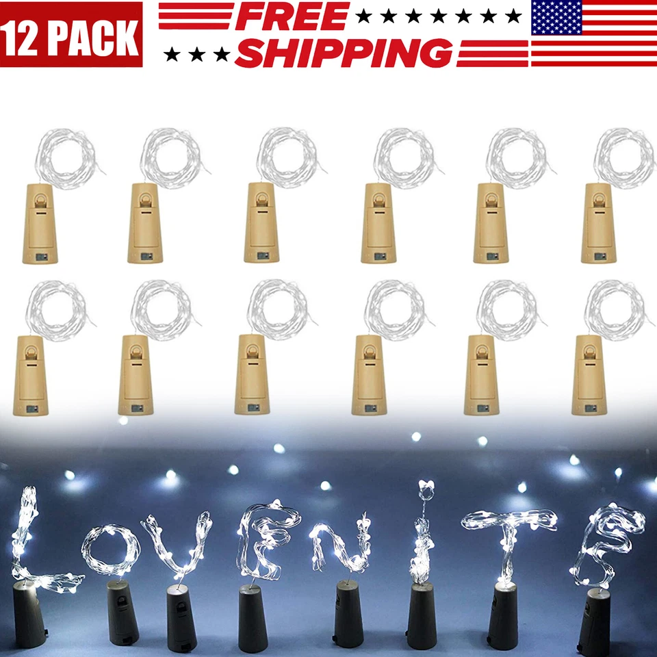 6.6Ft Wine Bottle Fairy String Lights 20 Leds Battery String Light Outdoor Party - Image 5