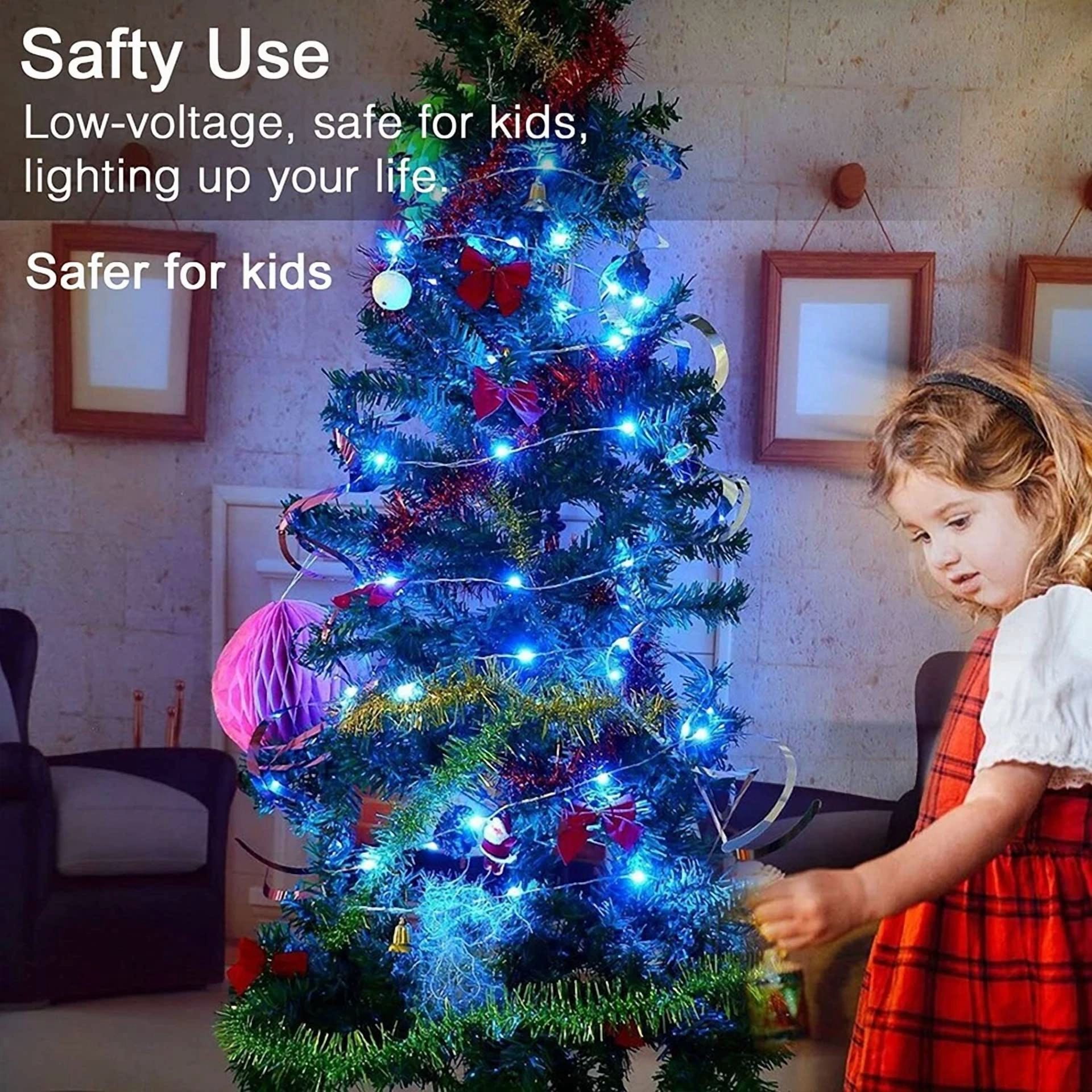 100Led Blue Solar Fairy Lights Outdoor Solar String Lights Christmas Garden Xmas - Image 6