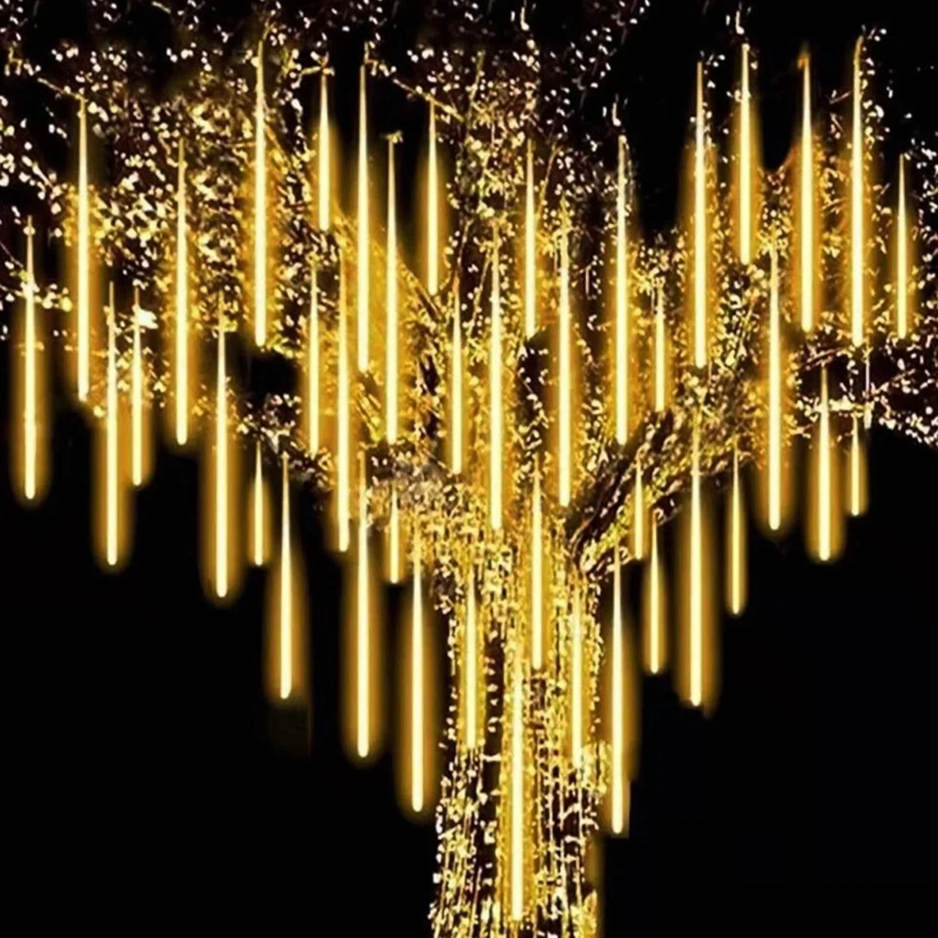 288 Led Outdoor Meteor Shower Lights Rain Tree String Lights Garden Xmas Decor - Image 5