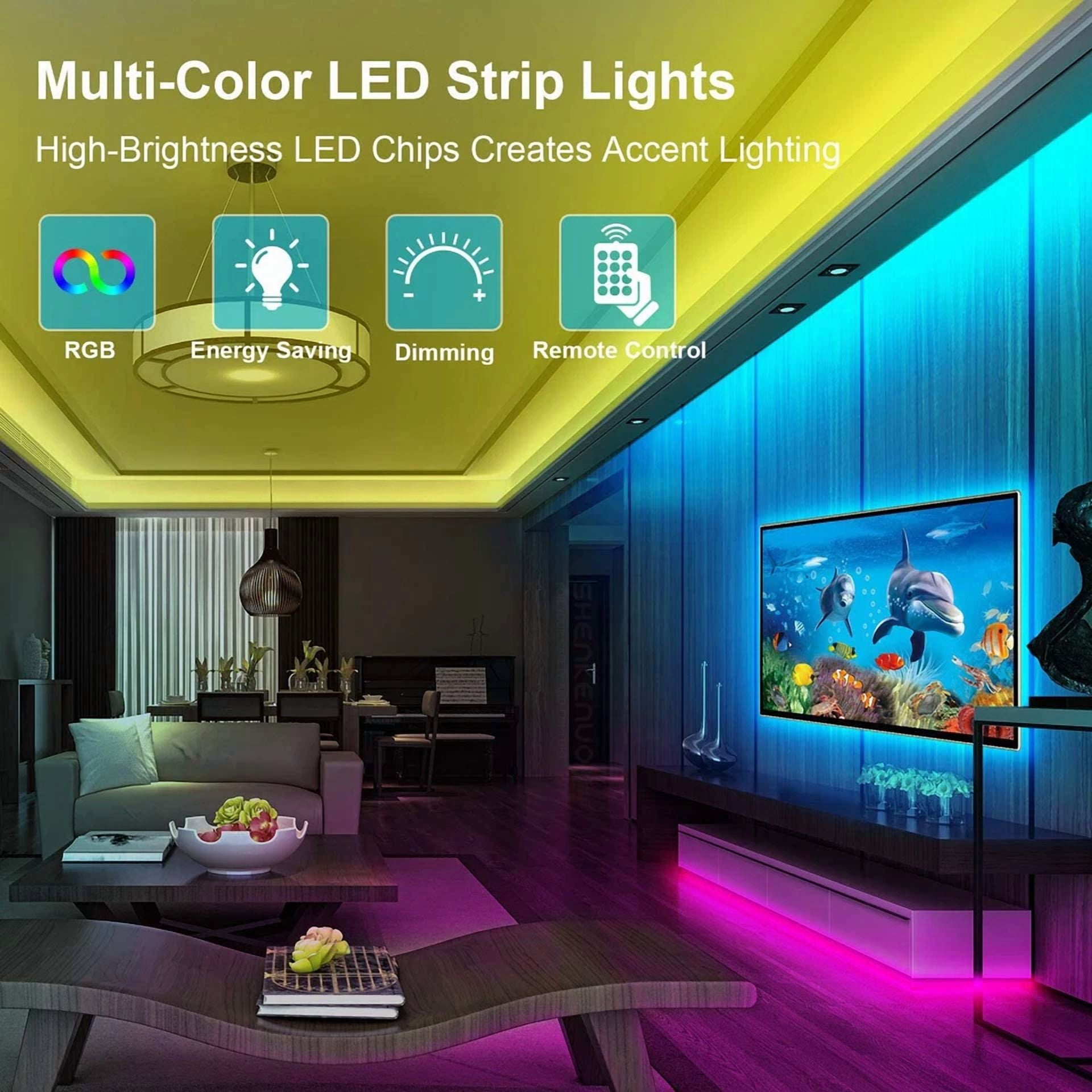 16.4Ft 2835 Super Bright Waterproof Rgb Color Led Strip Light Dc12V 2A W/5M Tape - Image 4