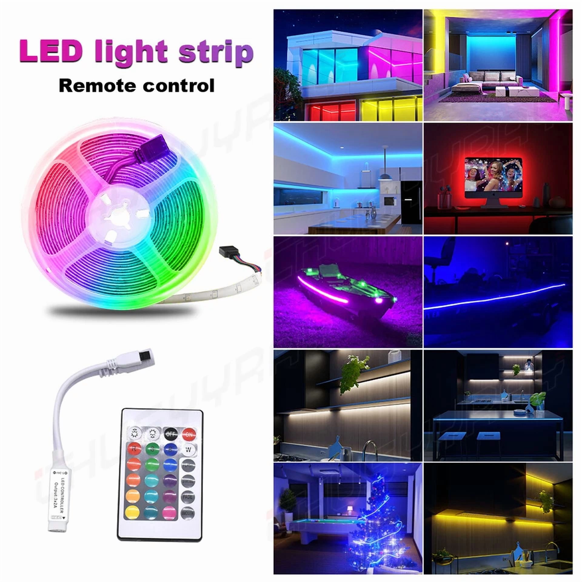 Neon Led Light Glow El Wire String Strip Rope Tube Decor Party Remot Controller - Image 2