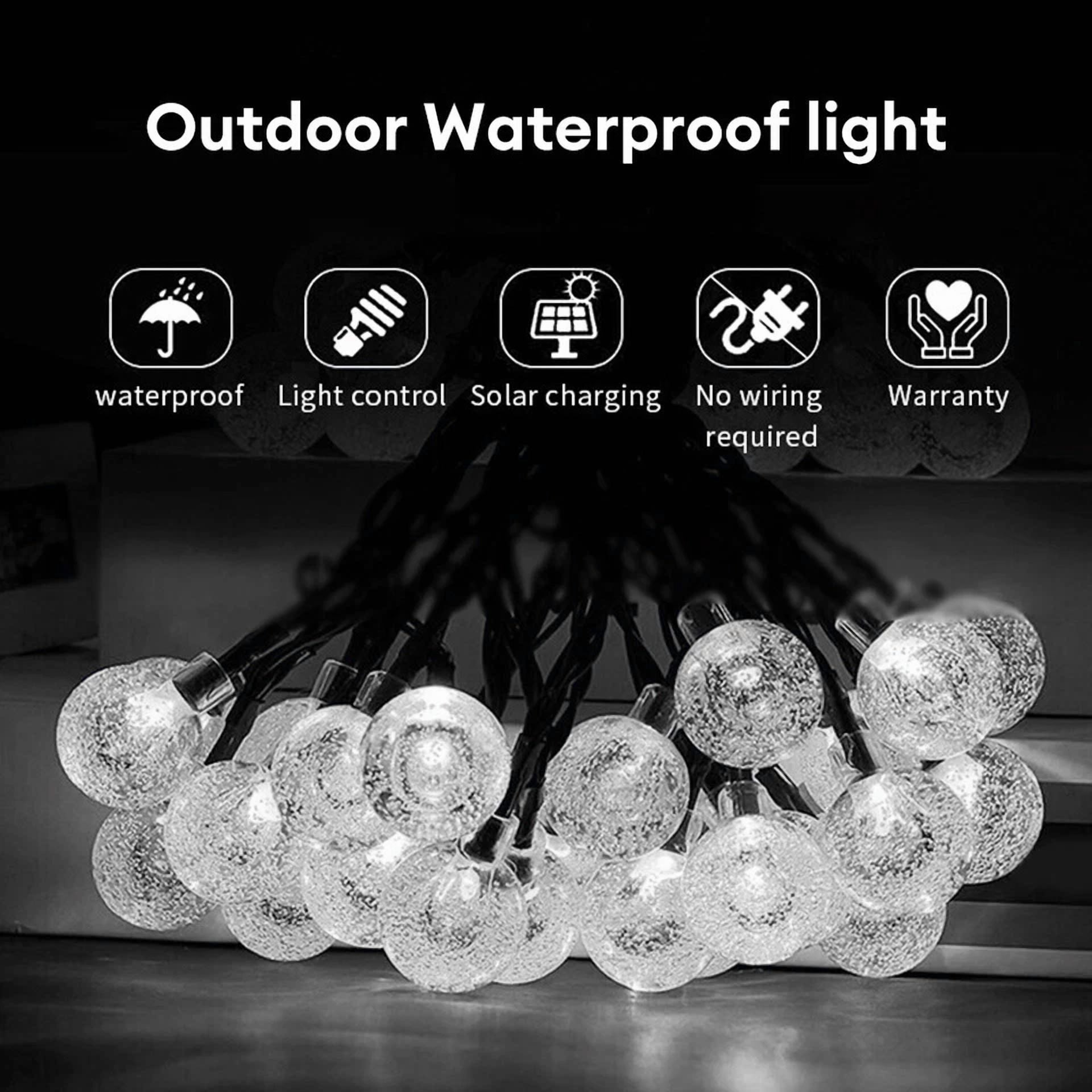 23Ft 50 Led Outdoor Solar Powered String Lights For Patio Yard Porch Party Decor - Image 6