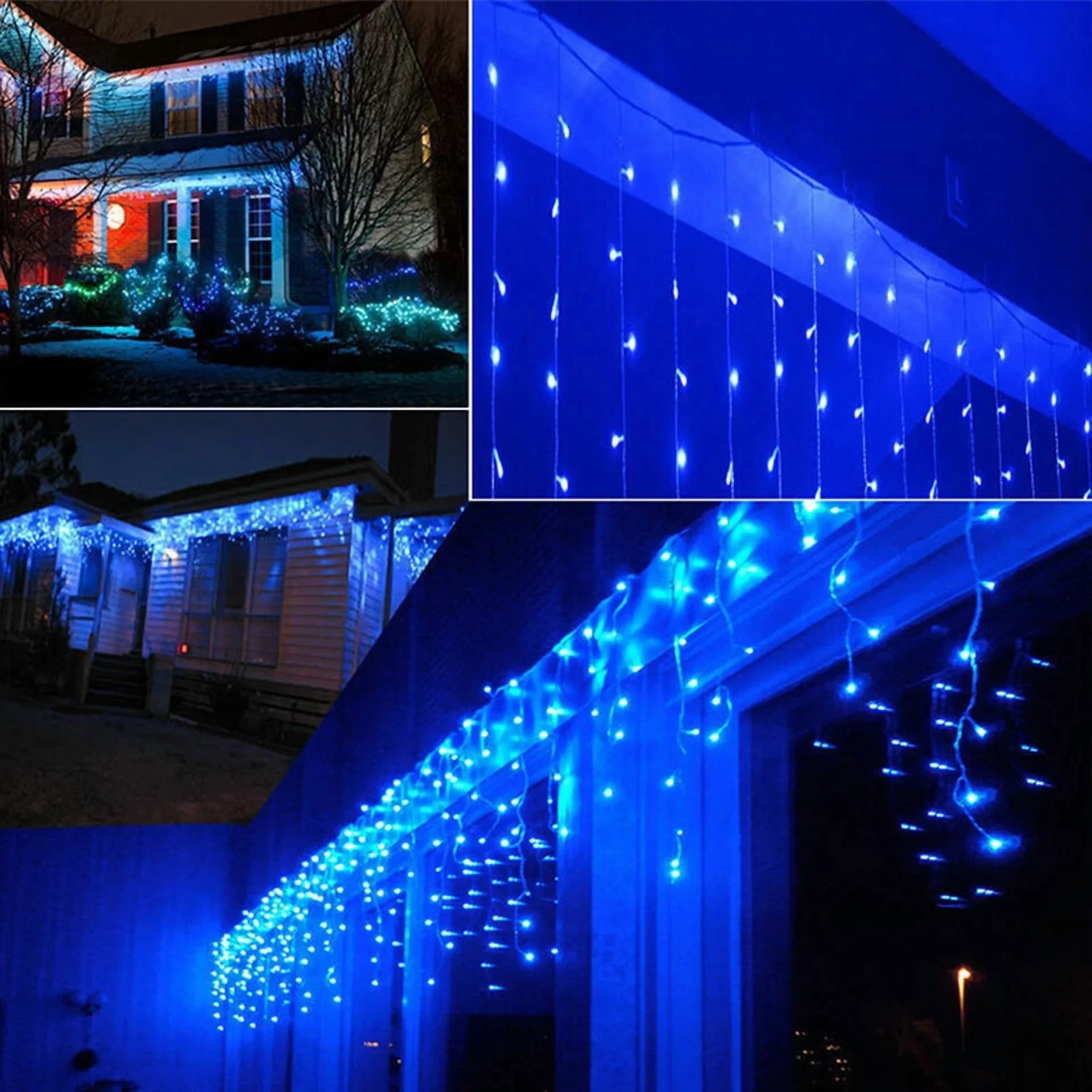 13Ft Led Fairy Icicle Light String Curtain Lights Christmas Party Decor Lights - Image 4