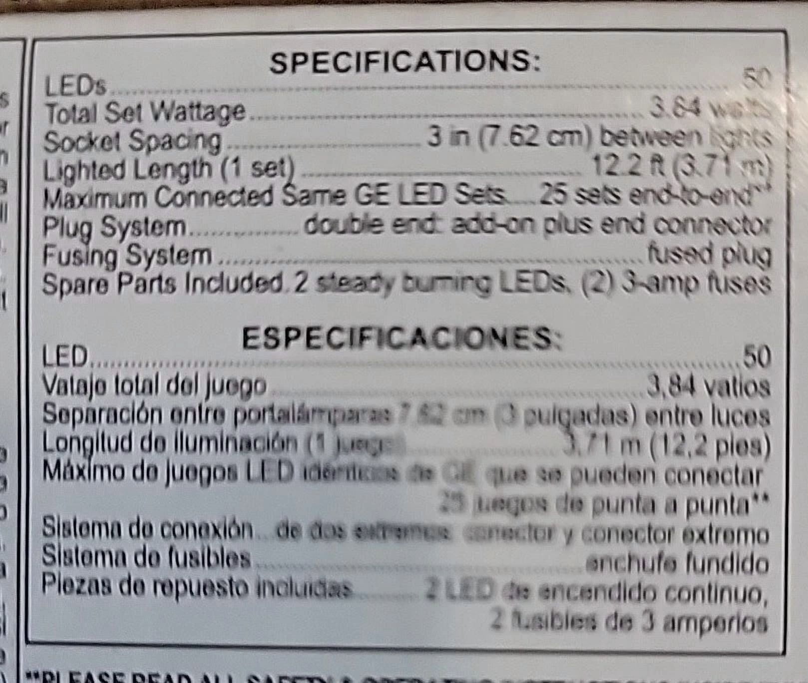 Ge Staybright 50-Count 12.2-Ft Multicolor Led Plug-In Christmas String Lights - Image 2