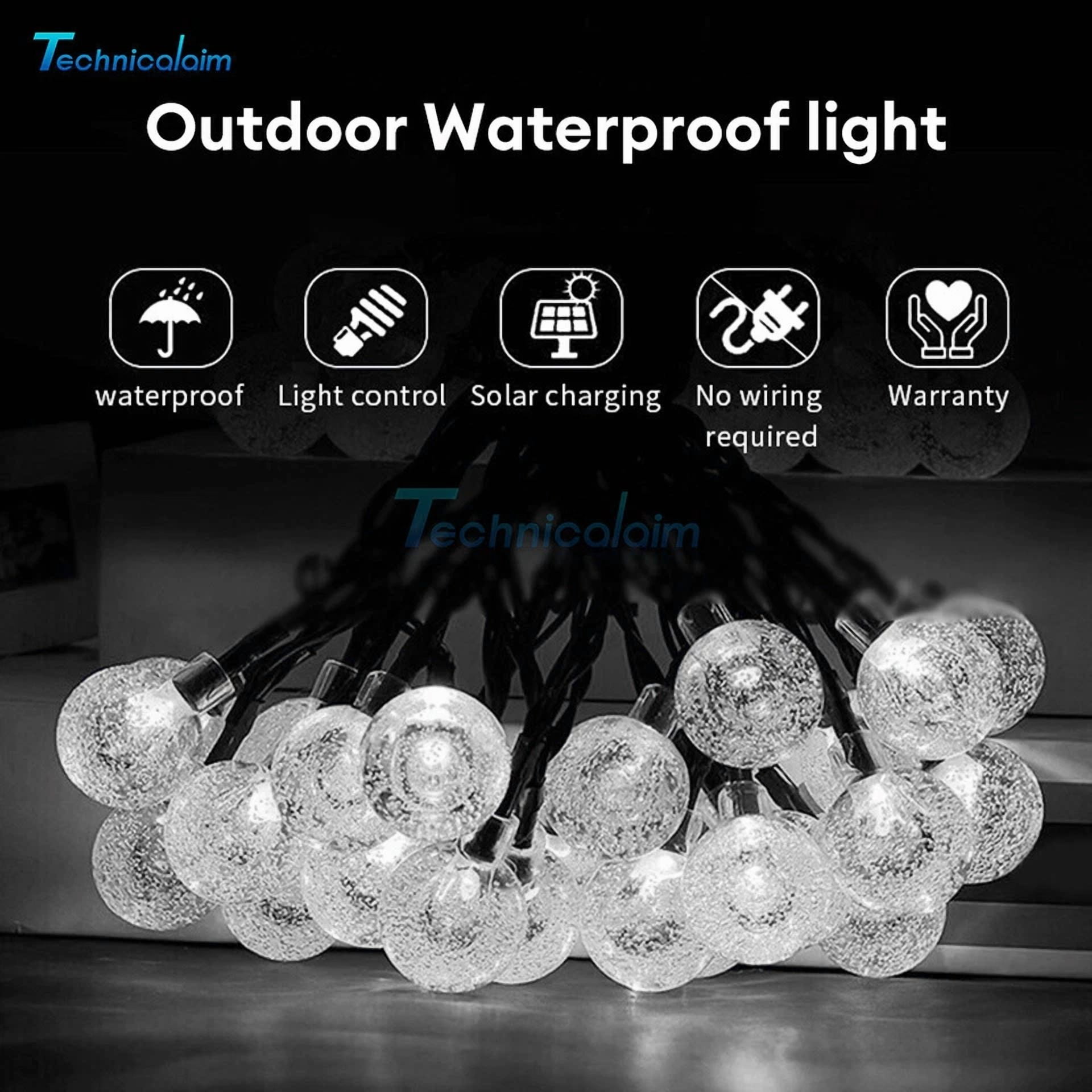 Solar String Lights Outdoor Garden Party Xmas Fairy Wedding Decor Lamp 50Led Us - Image 5