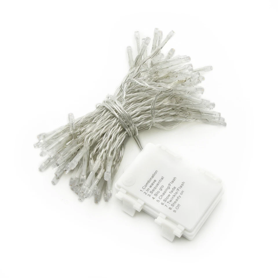 Battery Powered 32Ft Green100 Led Fairy String Lights Xmas Tree Party Halloween - Image 6