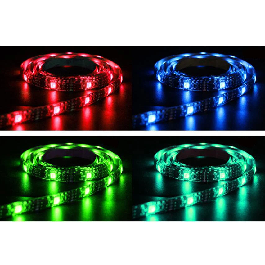 Dc5V Black Pcb 16.4Ft 5M 5050 Smd 150 Led Flexible Strip Lights Party Decor Lamp - Image 3