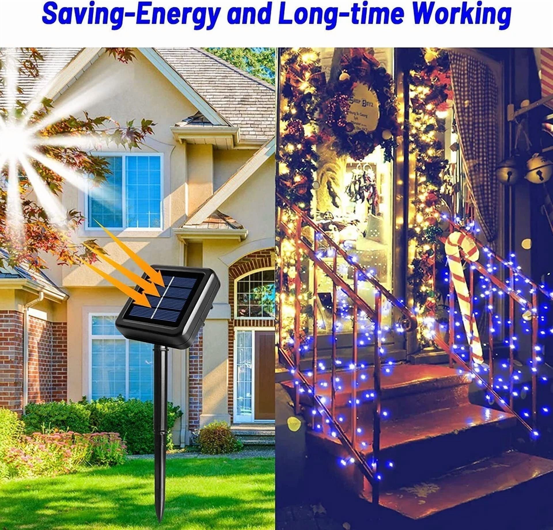 300 Led Solar Fairy String Lights Outdoor Garden Party Path Lawn Tree Decor Xmas - Image 6