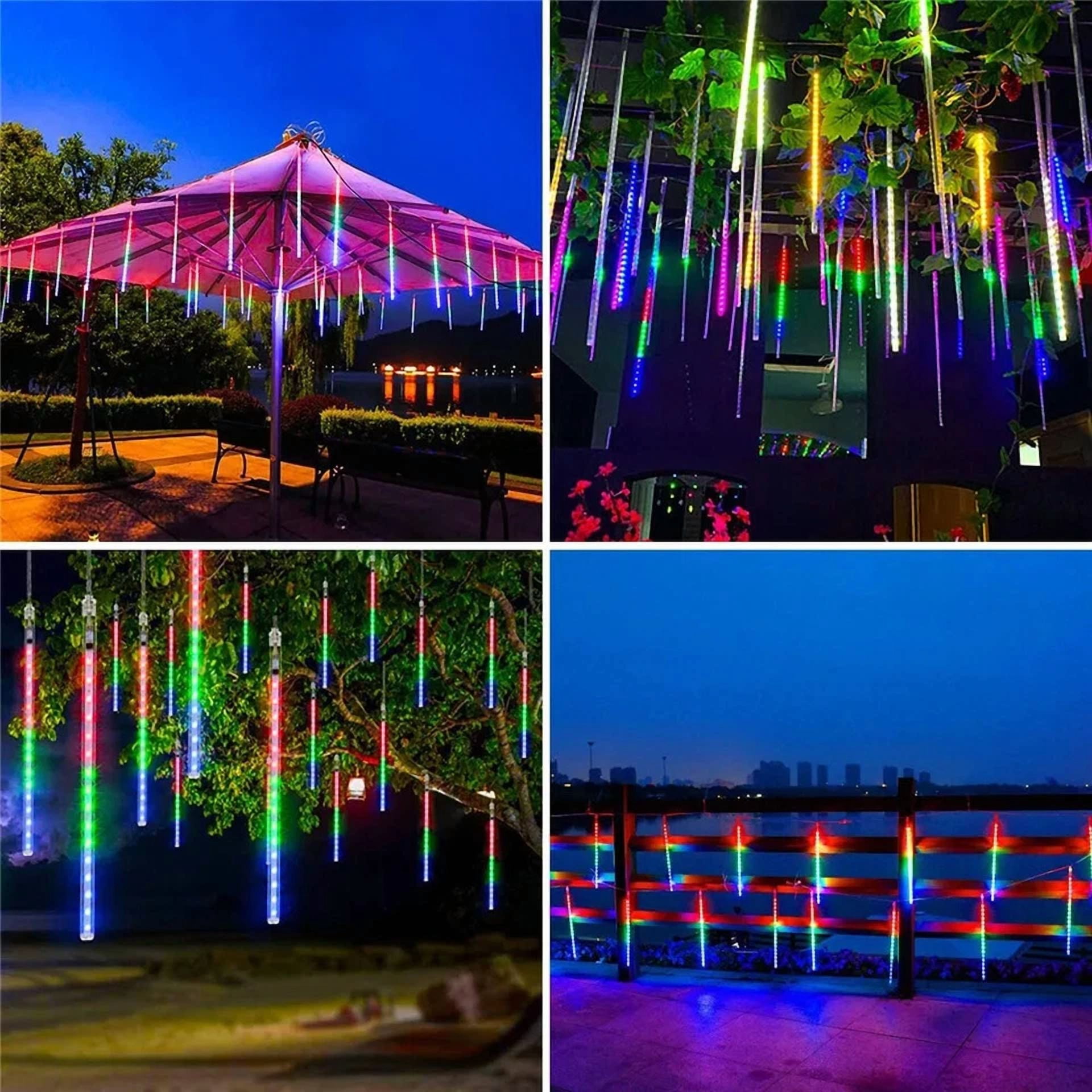 288 Led Lights Meteor Shower Rain Tree String Light Outdoor Garden Party Decor - Image 3