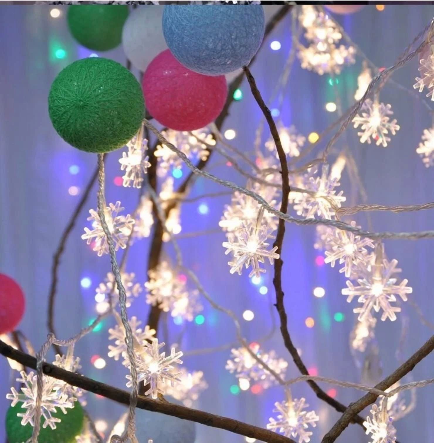 Snowflake Christmas Led Lights String Garland Christmas Decoration - Image 2