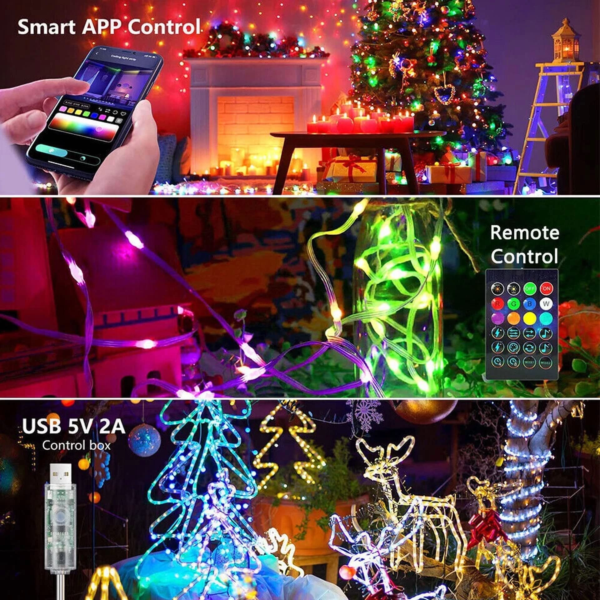33Ft Strip String Fairy Lights Remote Control Color Changing Rgb For In/Outdoor - Image 4