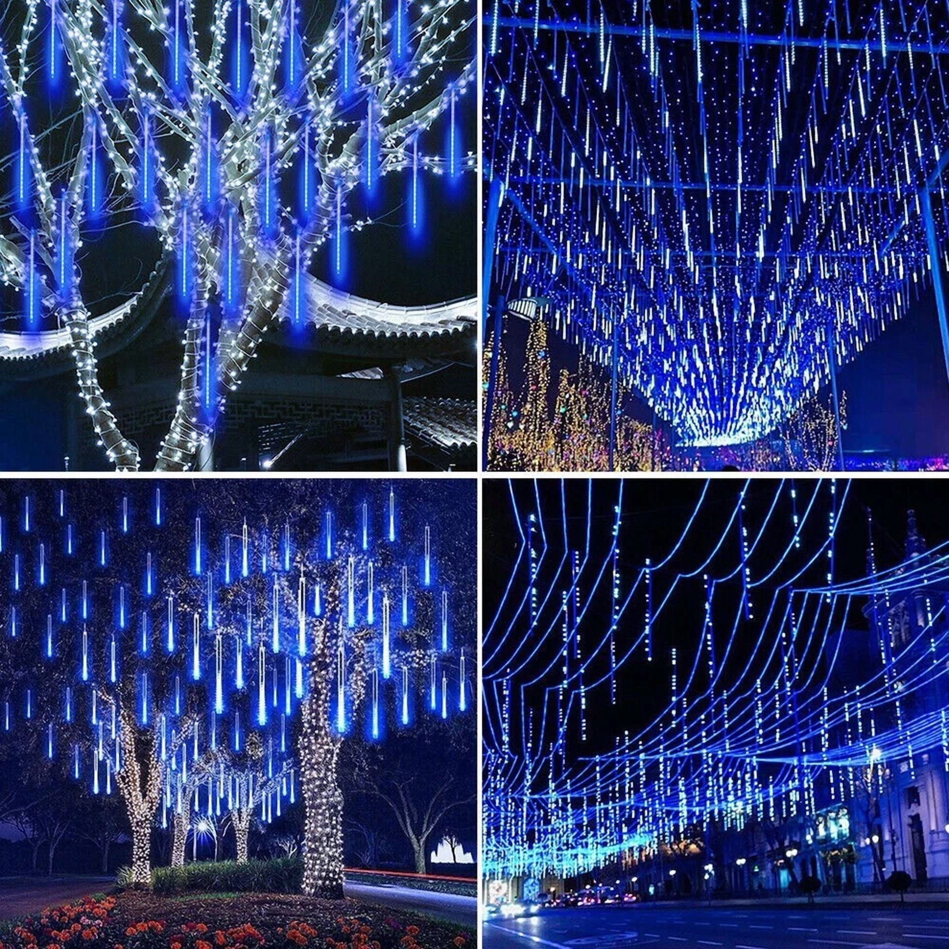 192 Led Outdoor Meteor Shower Lights Tree String Lights Garden Xmas Party Decors - Image 5