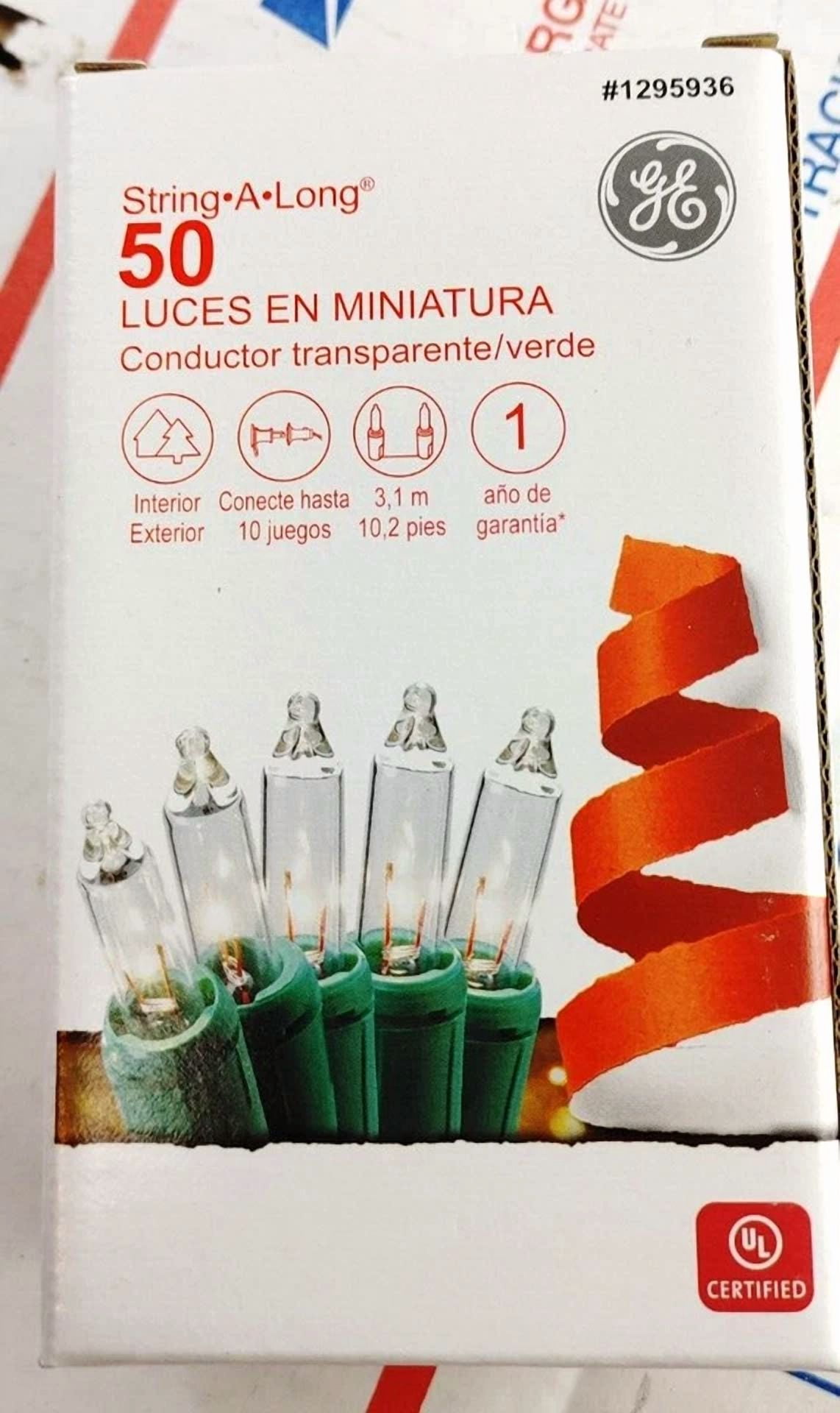 Ge String A Long 50 Clear Mini String Lights With Green Wire Cord Christmas New - Image 2