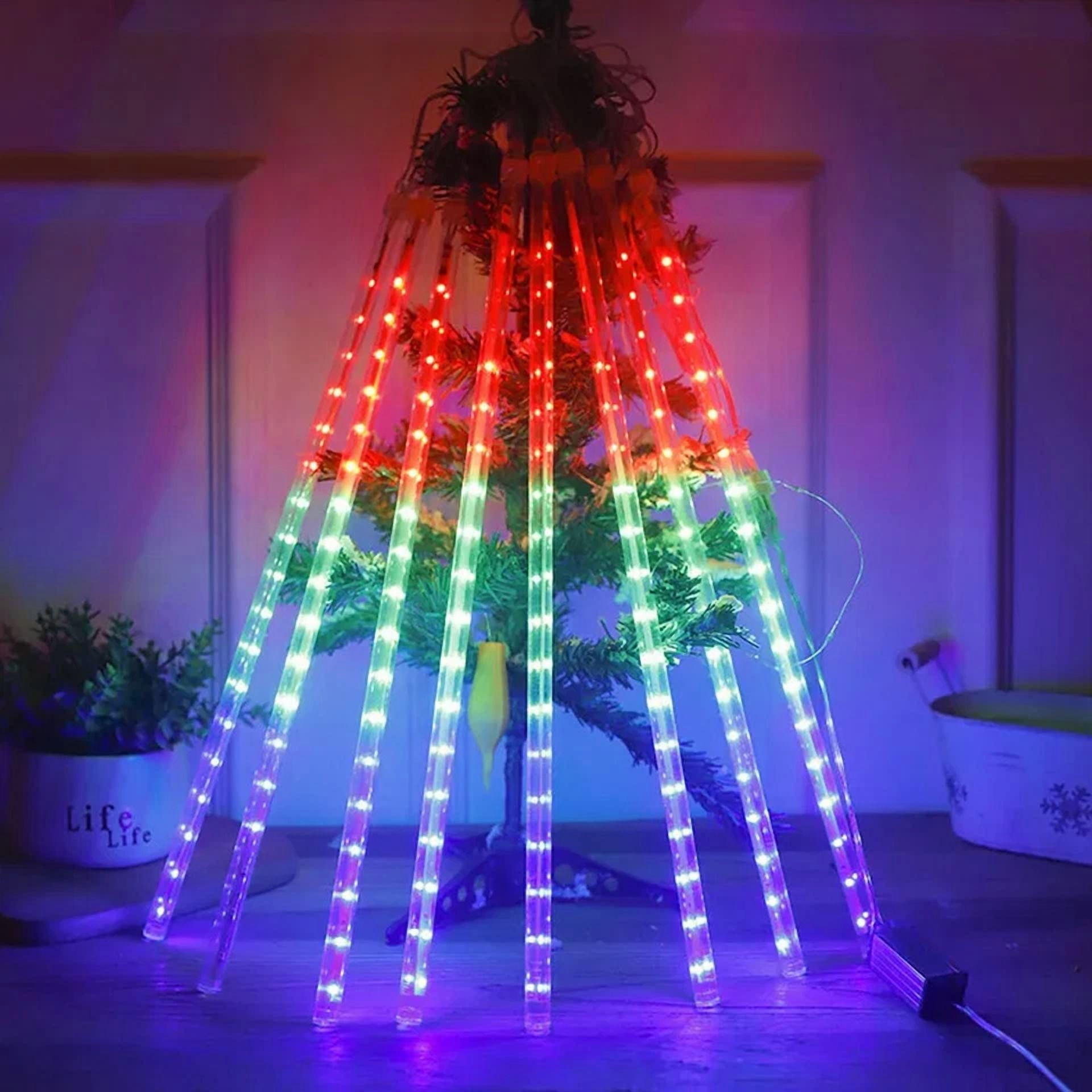 288 Led Lights Meteor Shower Rain Tree String Light Outdoor Garden Party Decor - Image 5