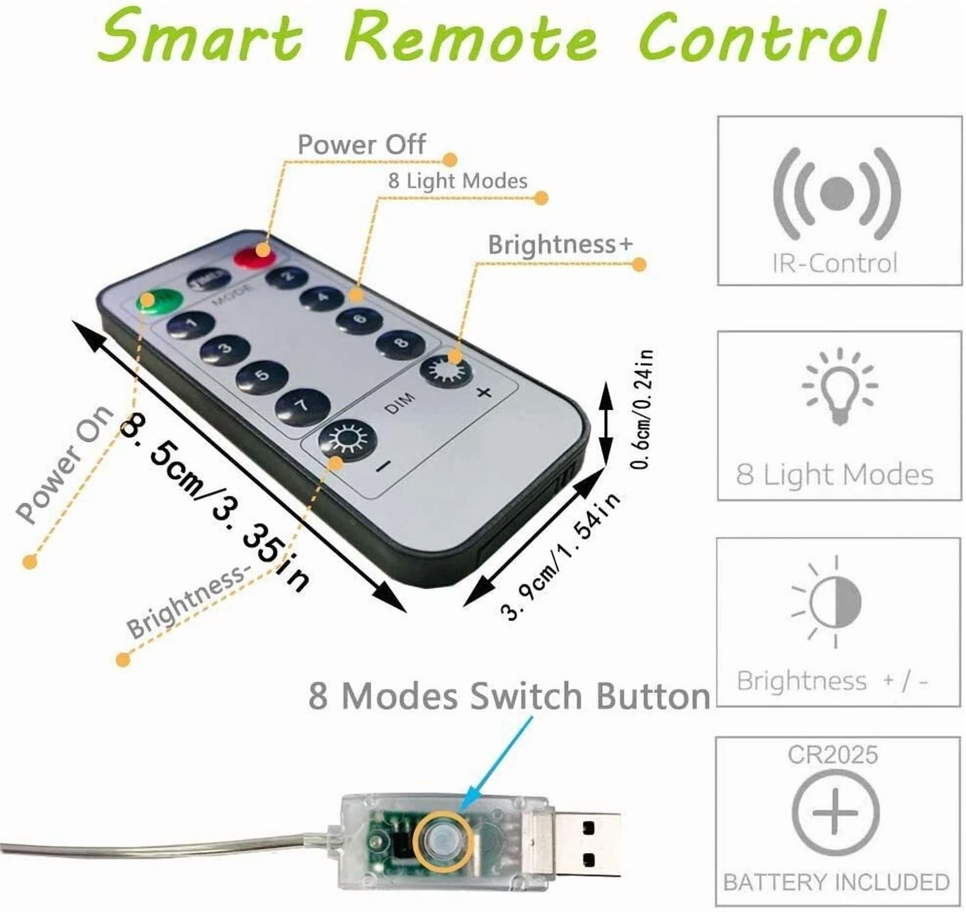 300 Led Curtain Fairy String Lights Usb Twinkle Window Party Wedding With Remote - Image 3