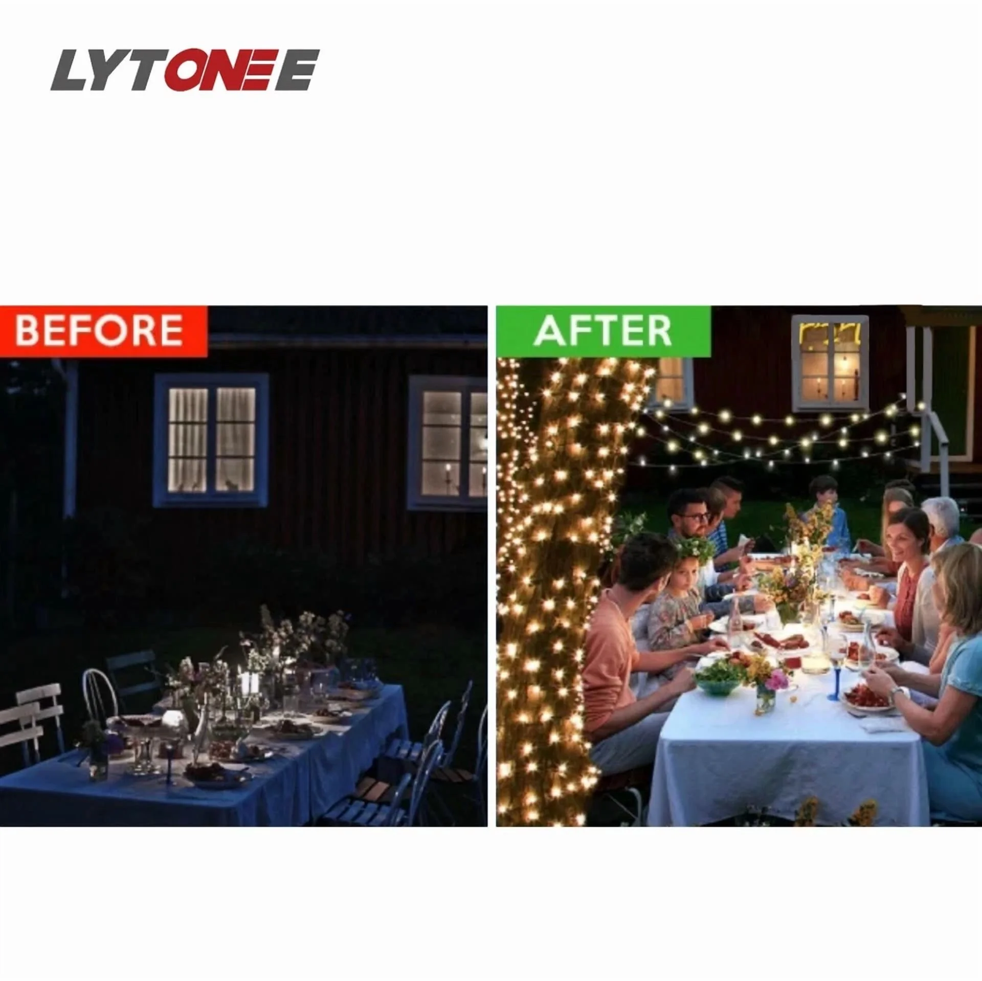 33Ft 100Led Solar Fairy Waterproof String Light Copper Wire Outdoor Garden Decor - Image 3