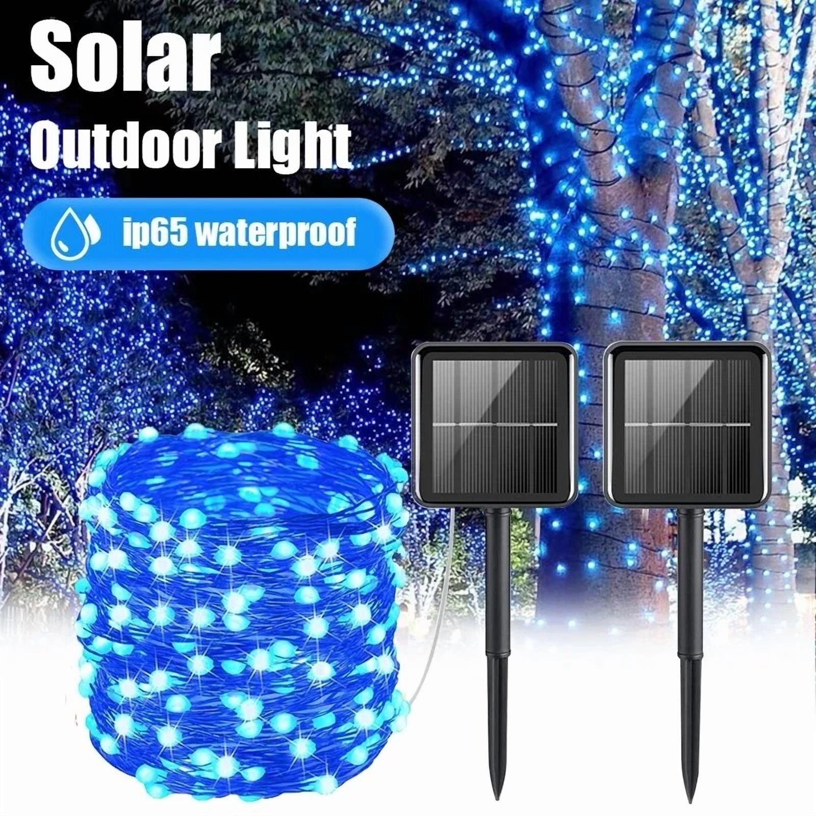 100Led Blue Solar Fairy Lights Outdoor Solar String Lights Christmas Garden Xmas - Image 5