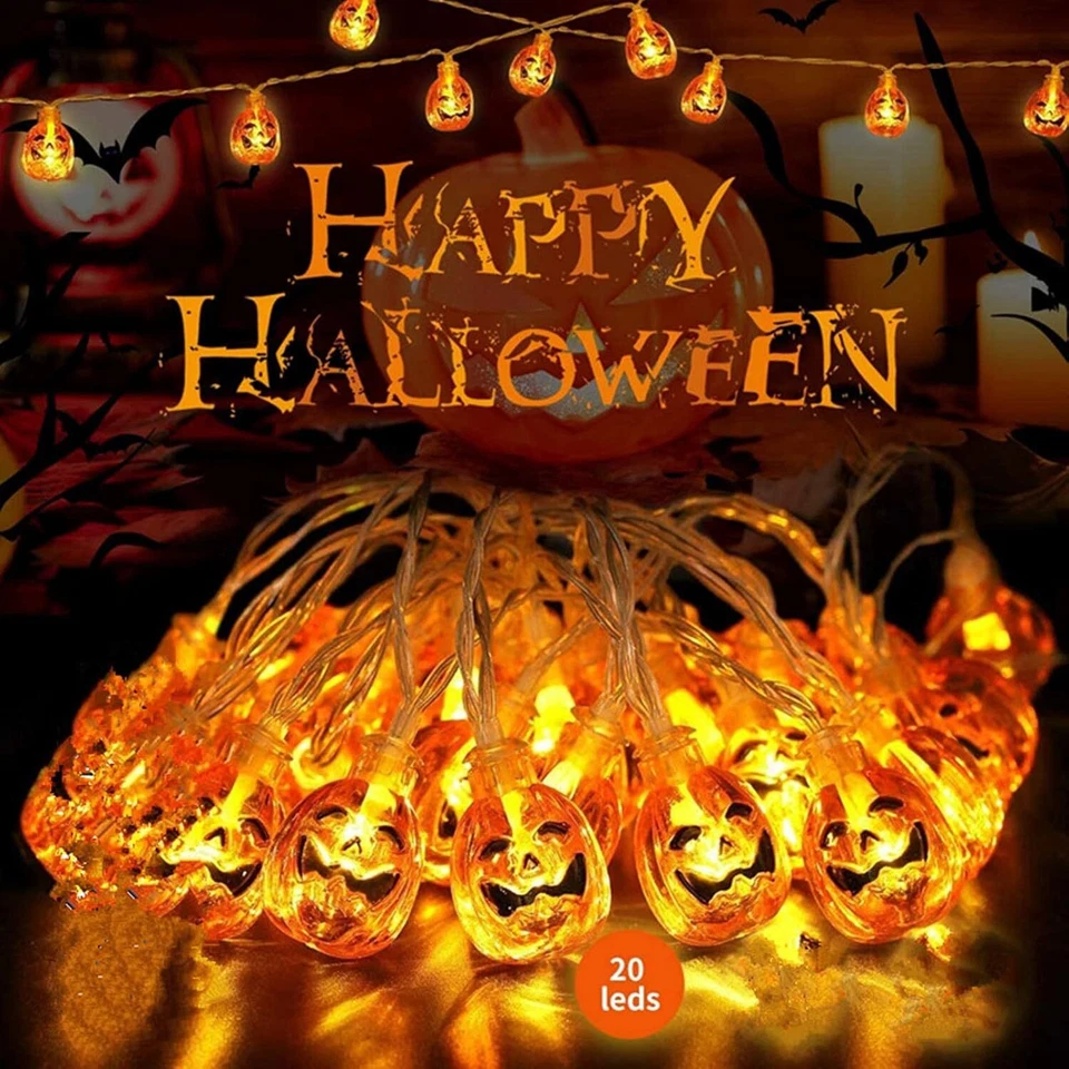 10Ft Halloween 20 Led String Lights Waterproof Outdoor Indoor Fairy Decor - Image 4