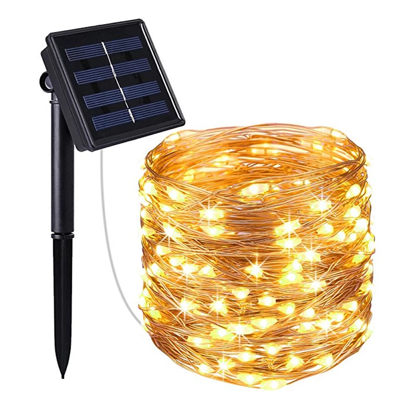 Solar String Lights Led Waterproof Copper Wire Garden Party Decor Outdoor Us - Image 2