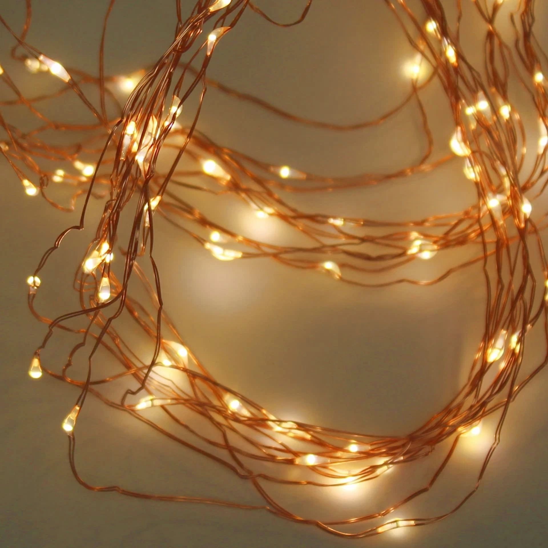 Free Ship ~ 100 Warm White Led 10M Copper Wire Led String Fairy Light New - Image 4