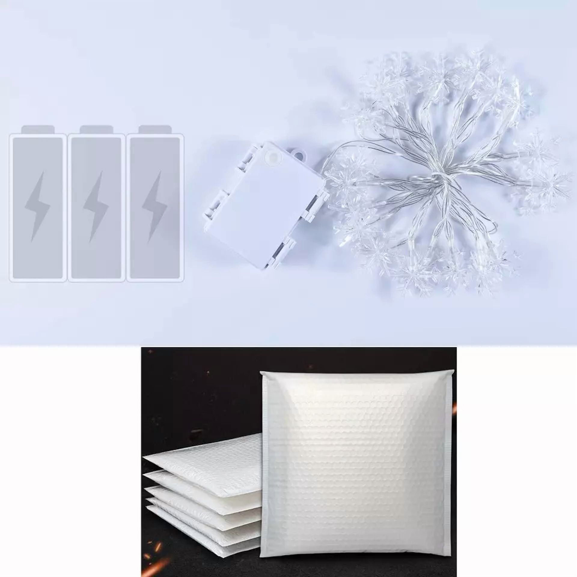 Snow Flake Christmas String Lights 20-Led 16Ft Battery Operated,Waterproof Light - Image 3