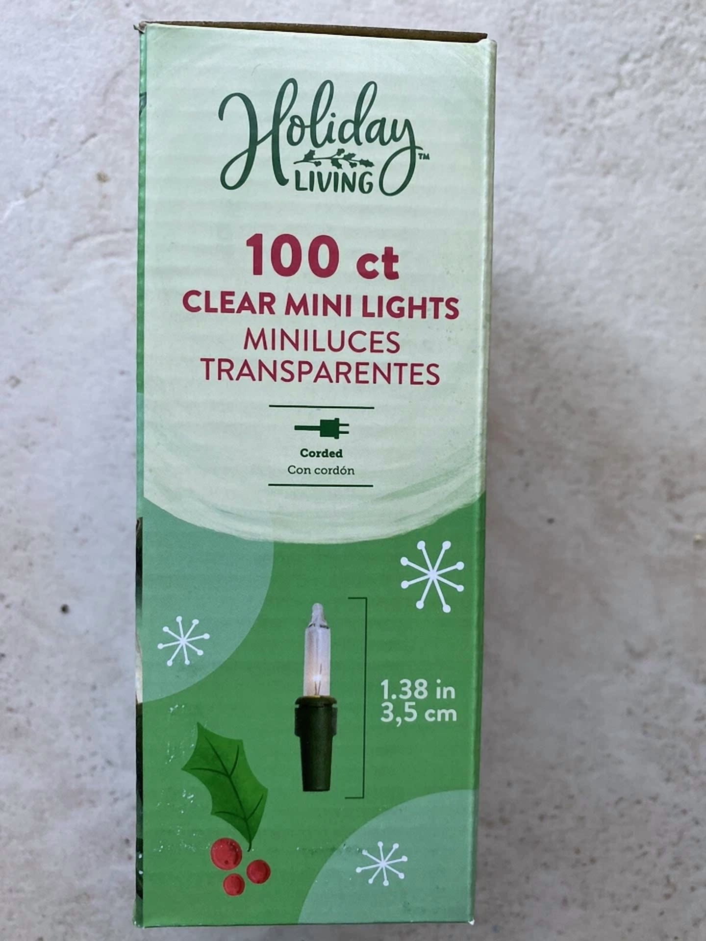 Holiday Living Clear 100-Count Mini String Lights Green Wire Christmas Party - Image 4