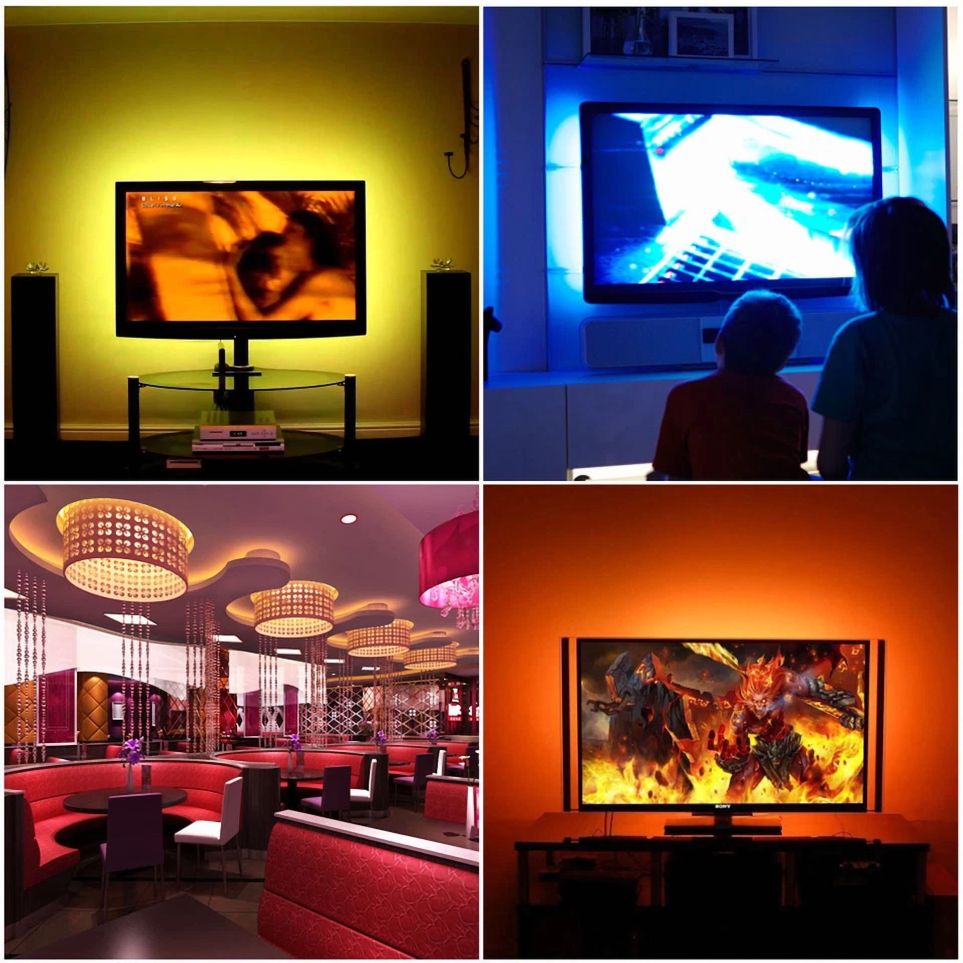 Usb Powered Computer Tv Backlight Kit Rgb 5050 Led Light Strip Colour Change - Image 4