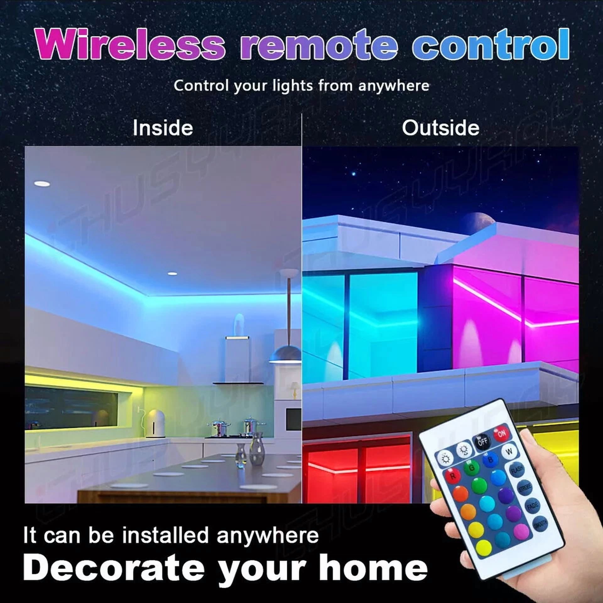 Wireless Control Flexible Rgb Led Smd Strip Light Fairy Lights Room Tv Party Bar - Image 3