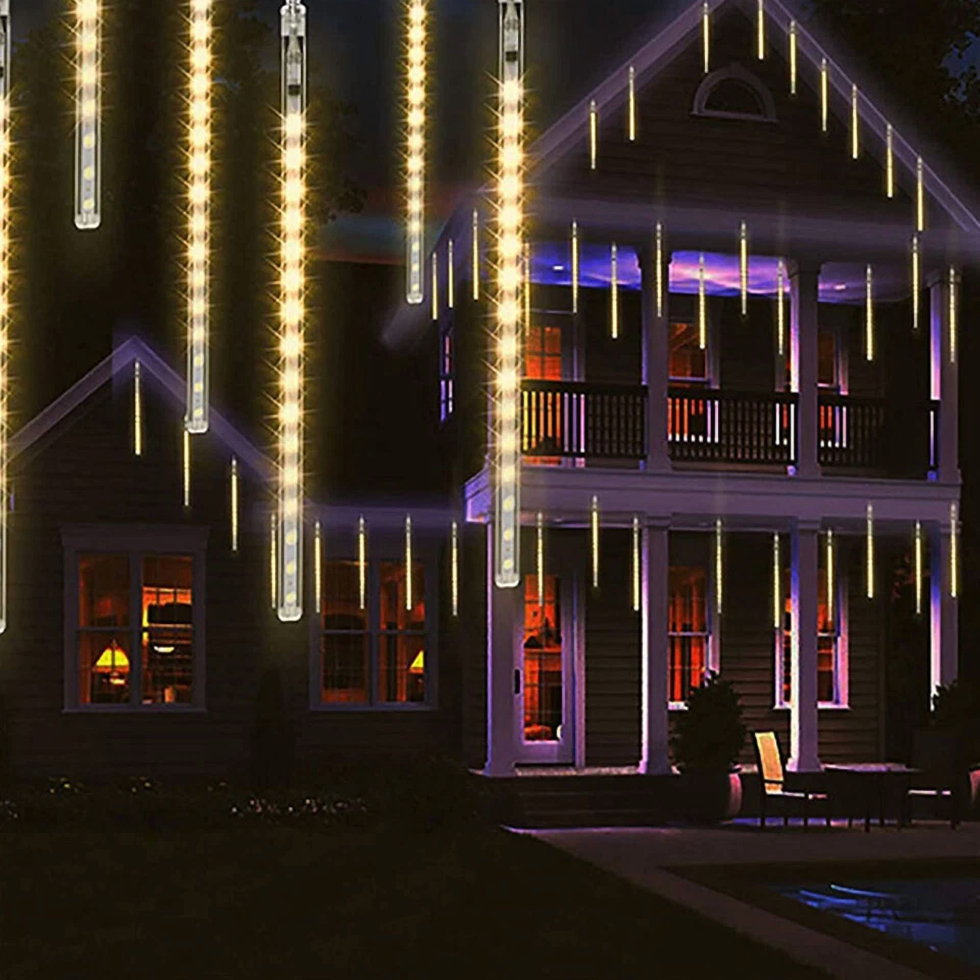 Led 8 Tubes Meteor Shower Lights Garden Waterproof String Light Party Decor Lamp - Image 6