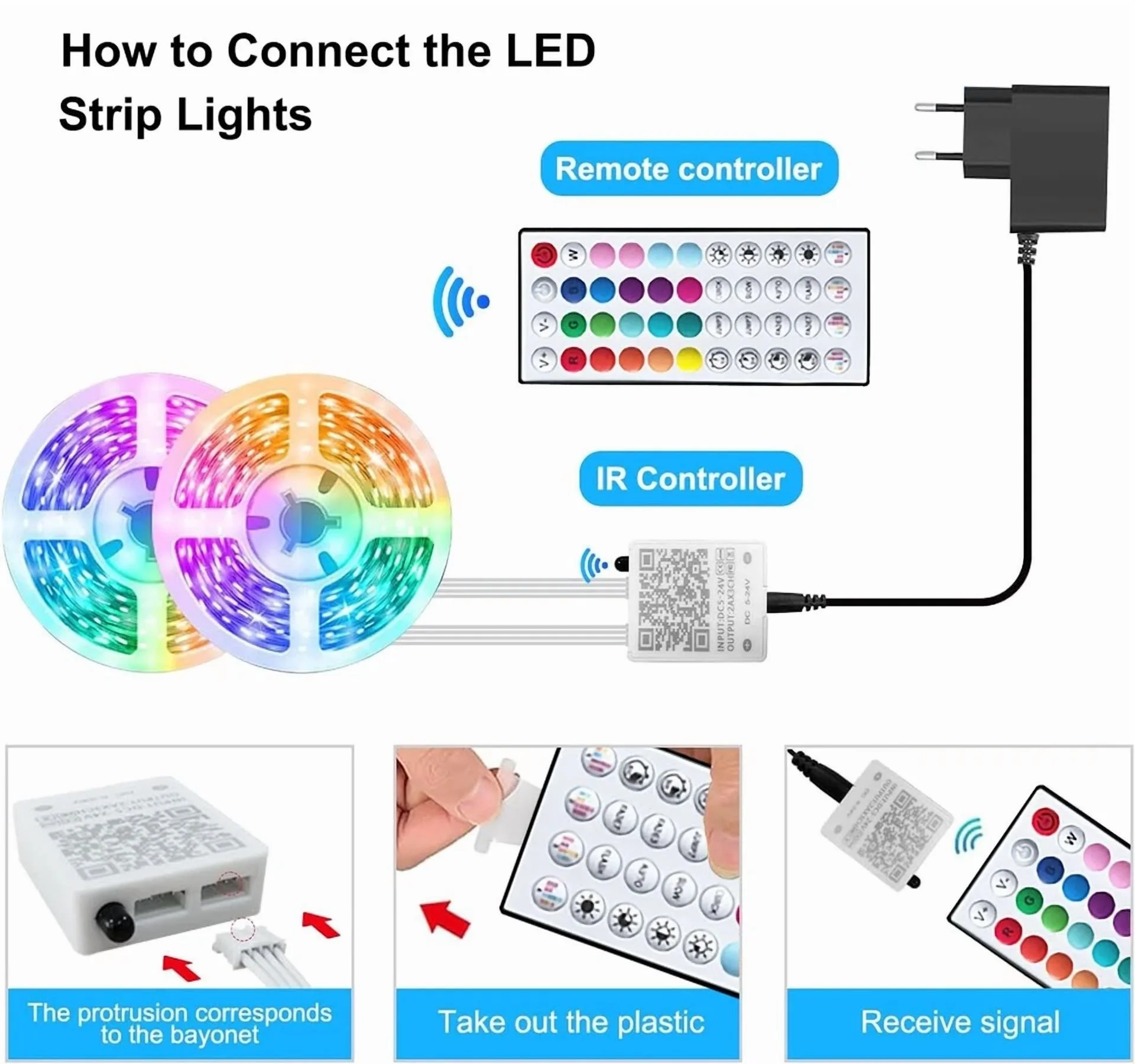 100Ft Led Strip Light Flexible Remote Fairy Room Bar Party Decors Color Changing - Image 6