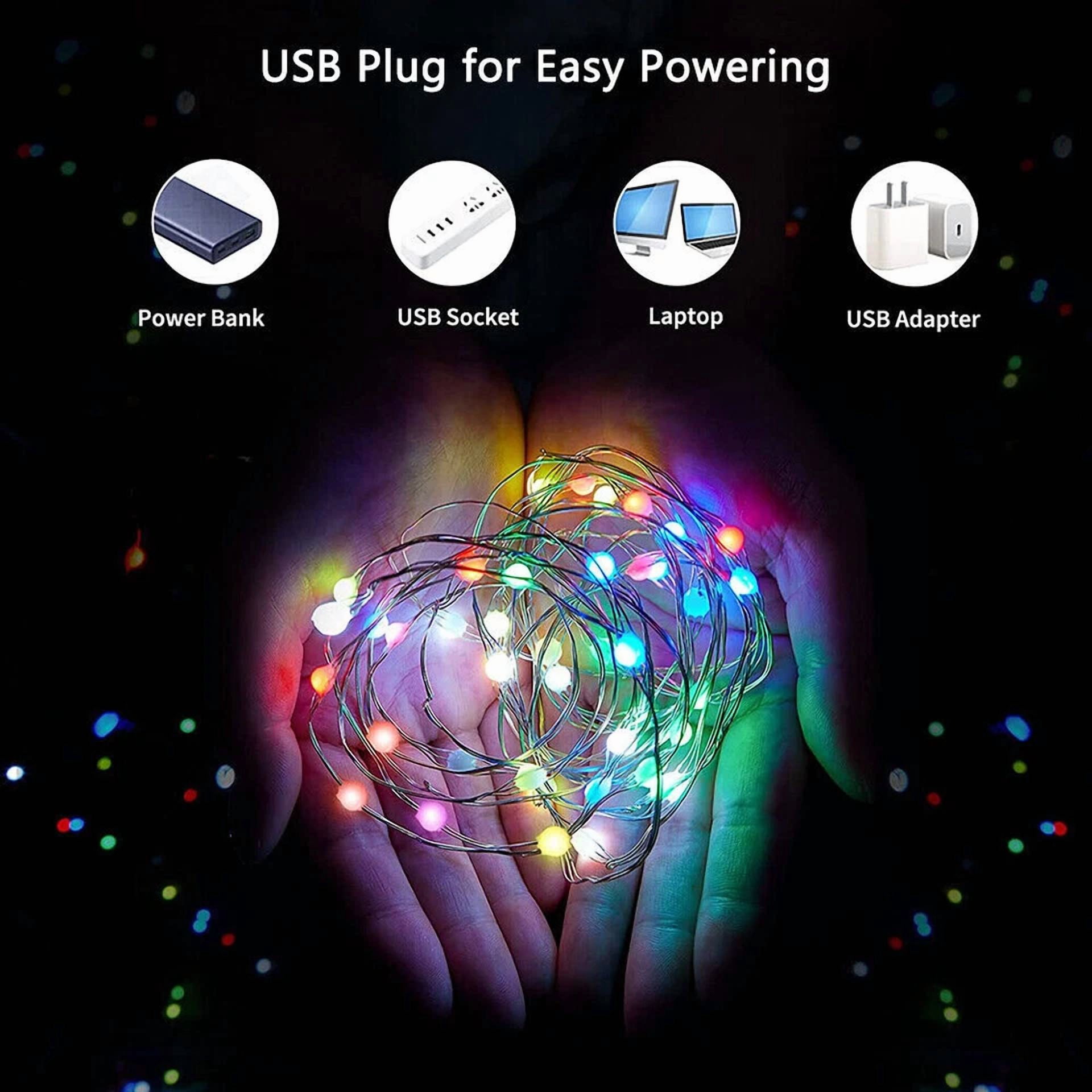 33Ft Strip String Fairy Lights Remote Control Color Changing Rgb For In/Outdoor - Image 5