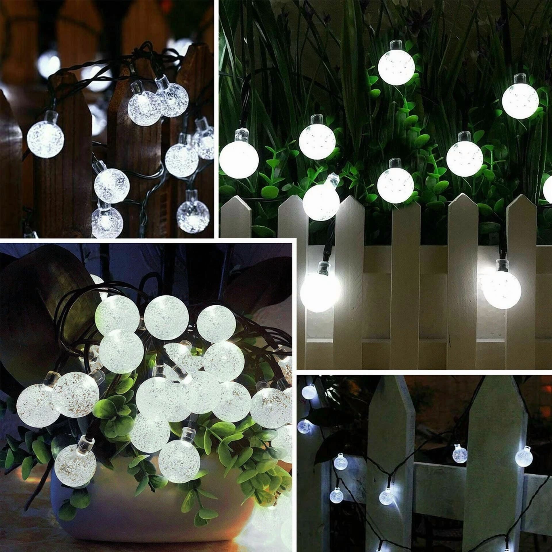 GRIND- 23Ft 50 Led Outdoor Solar Powered String Lights For Patio Yard Party Decor White - Image 3