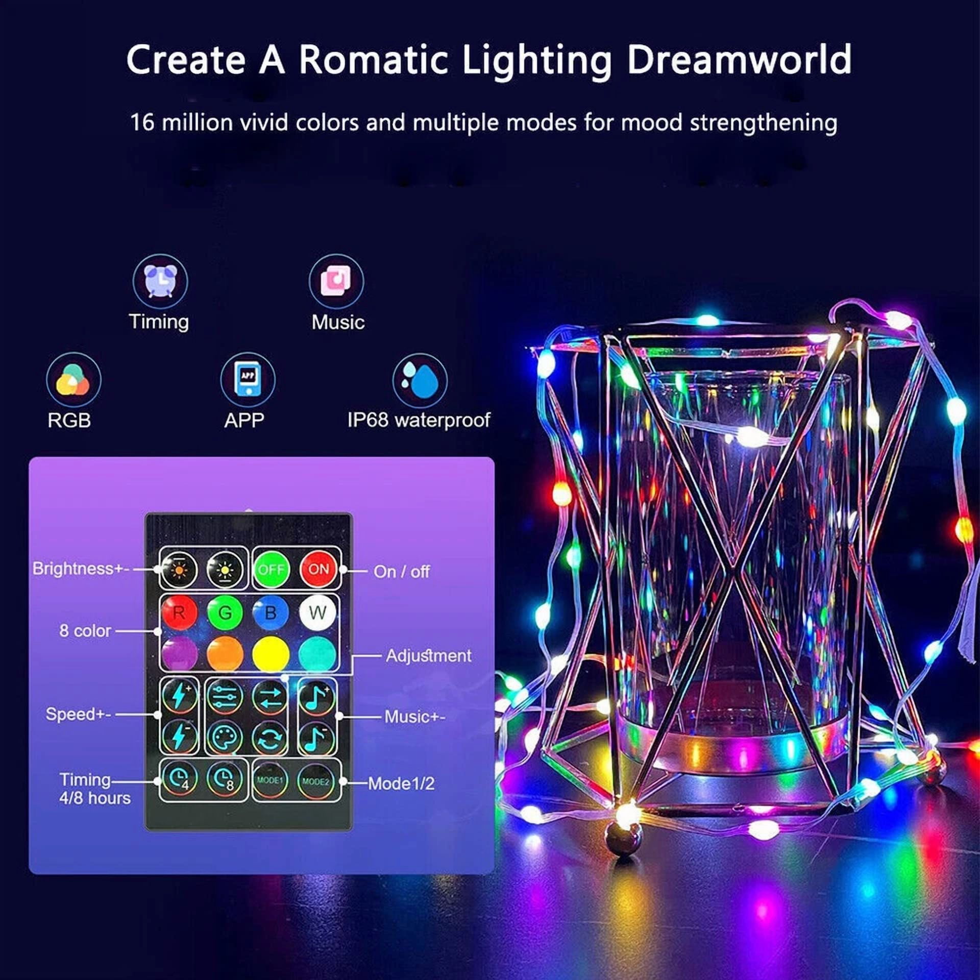 33Ft Strip String Fairy Lights Remote Control Color Changing Rgb For In/Outdoor - Image 3