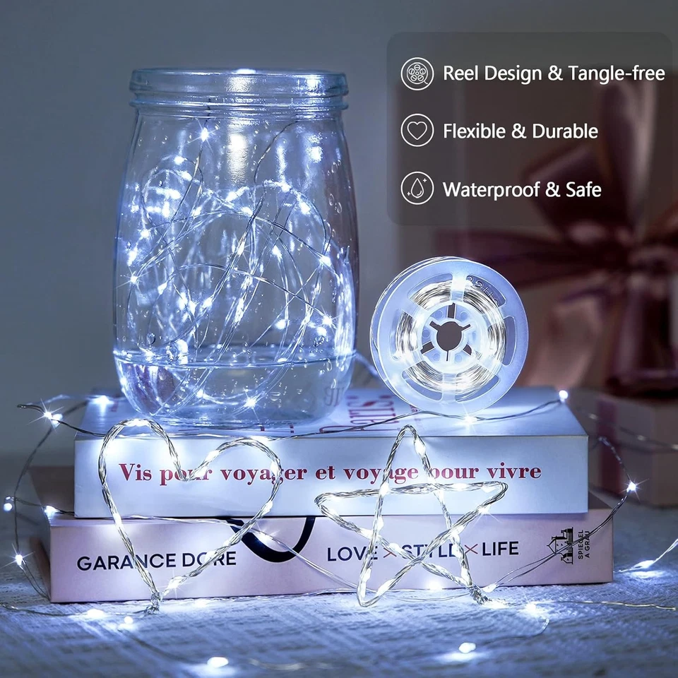 Waterproof Copper Wire Solar String Lights Led Xmas Garden Party Decor Outdoor - Image 5