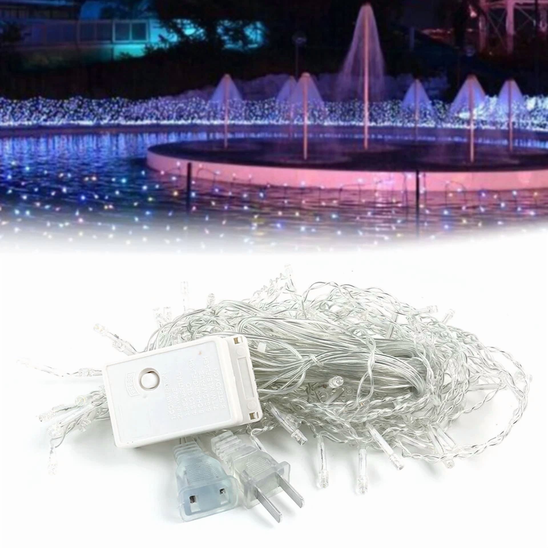 FABLE- 96 Led Curtain Icicle Lights Wedding Party Fairy String Christmas Decor Lights - Image 3