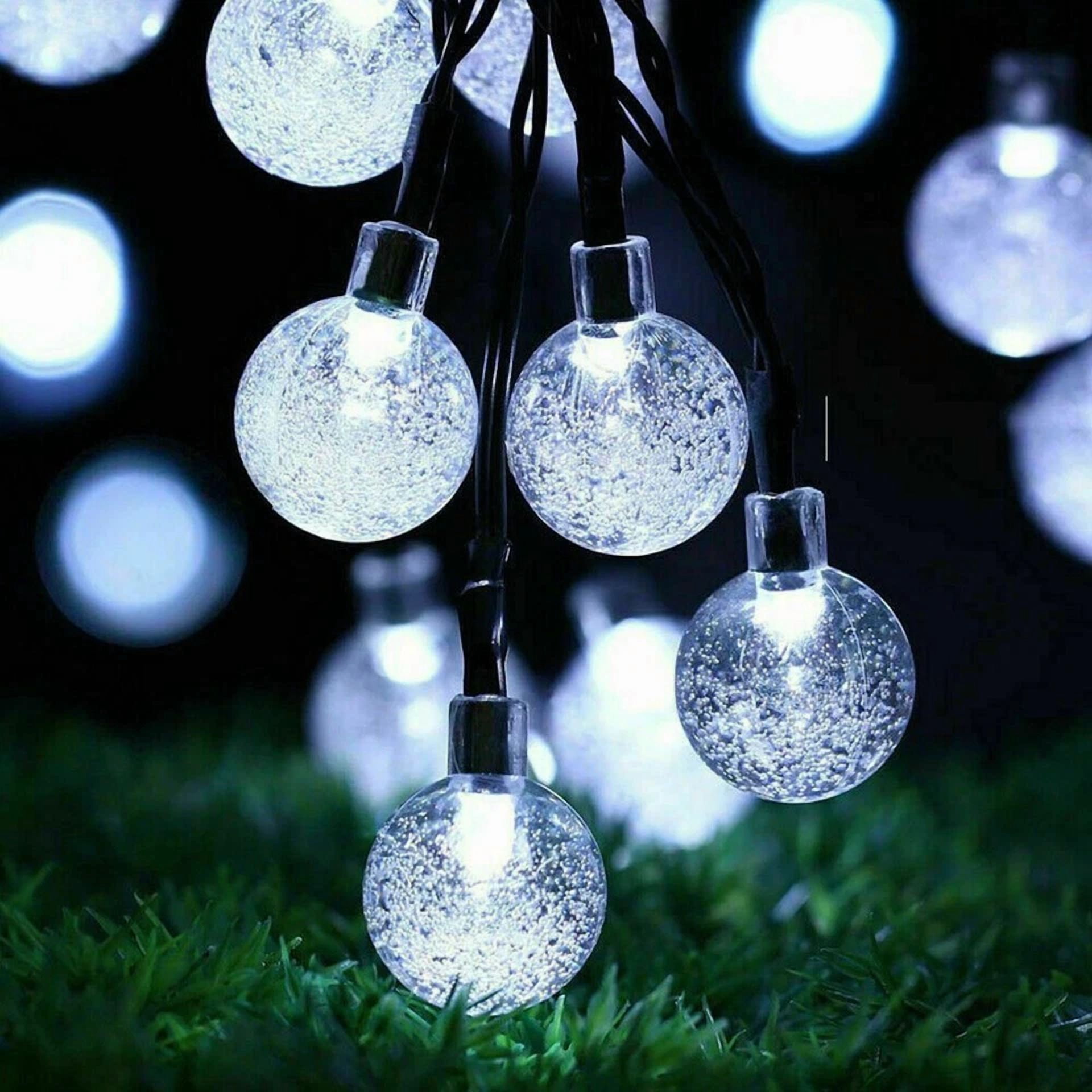 GRIND- 23Ft 50 Led Outdoor Solar Powered String Lights For Patio Yard Party Decor White - Image 2