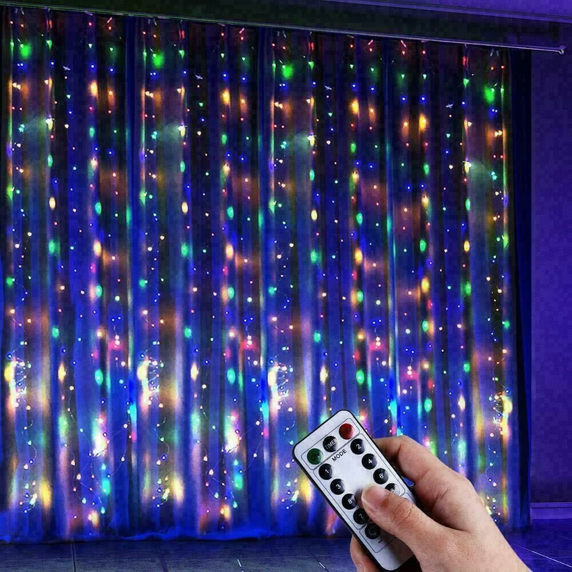 300 Led Curtain Fairy String Lights Usb Twinkle Window Party Wedding With Remote - Image 2