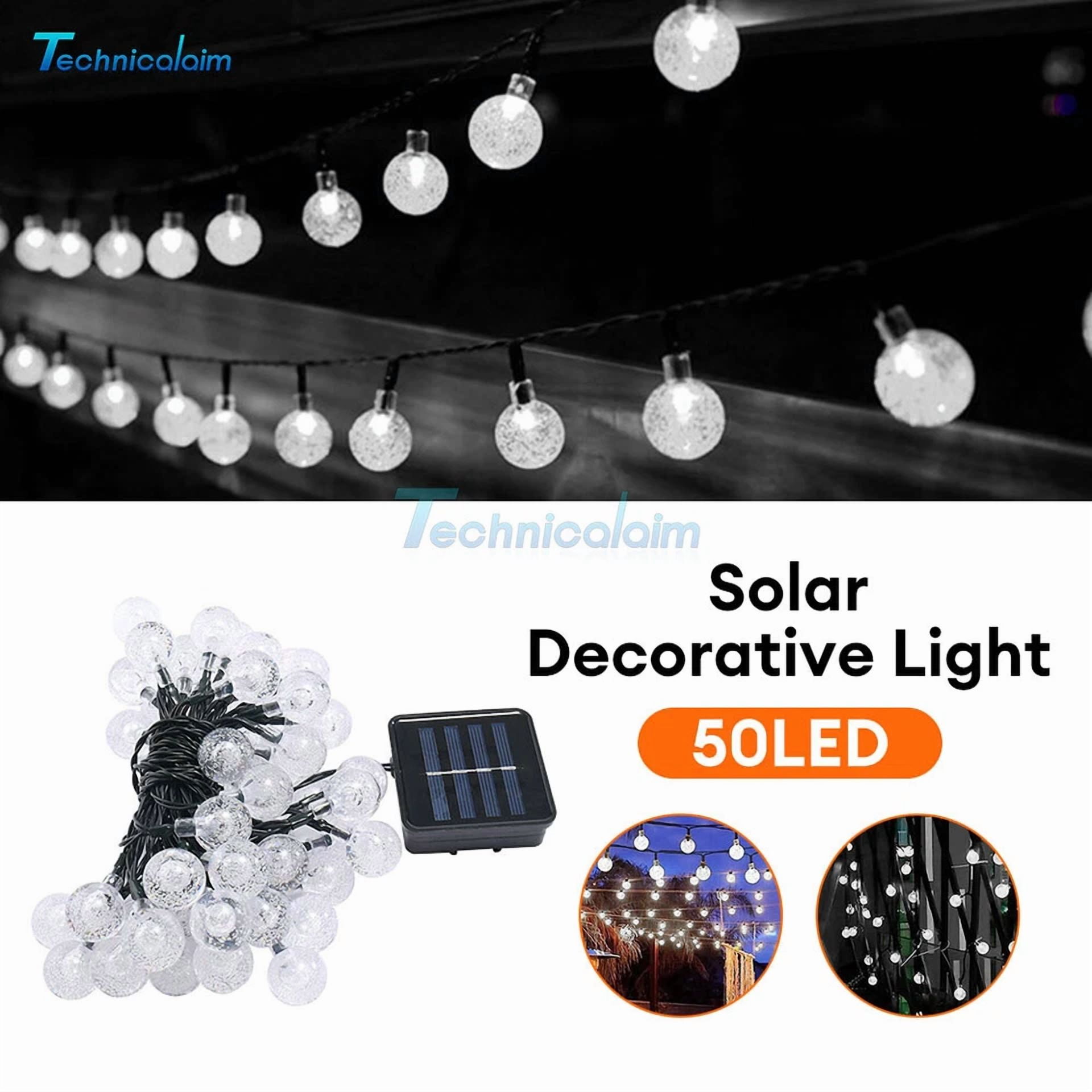 Solar String Lights Outdoor Garden Party Xmas Fairy Wedding Decor Lamp 50Led Us - Image 2