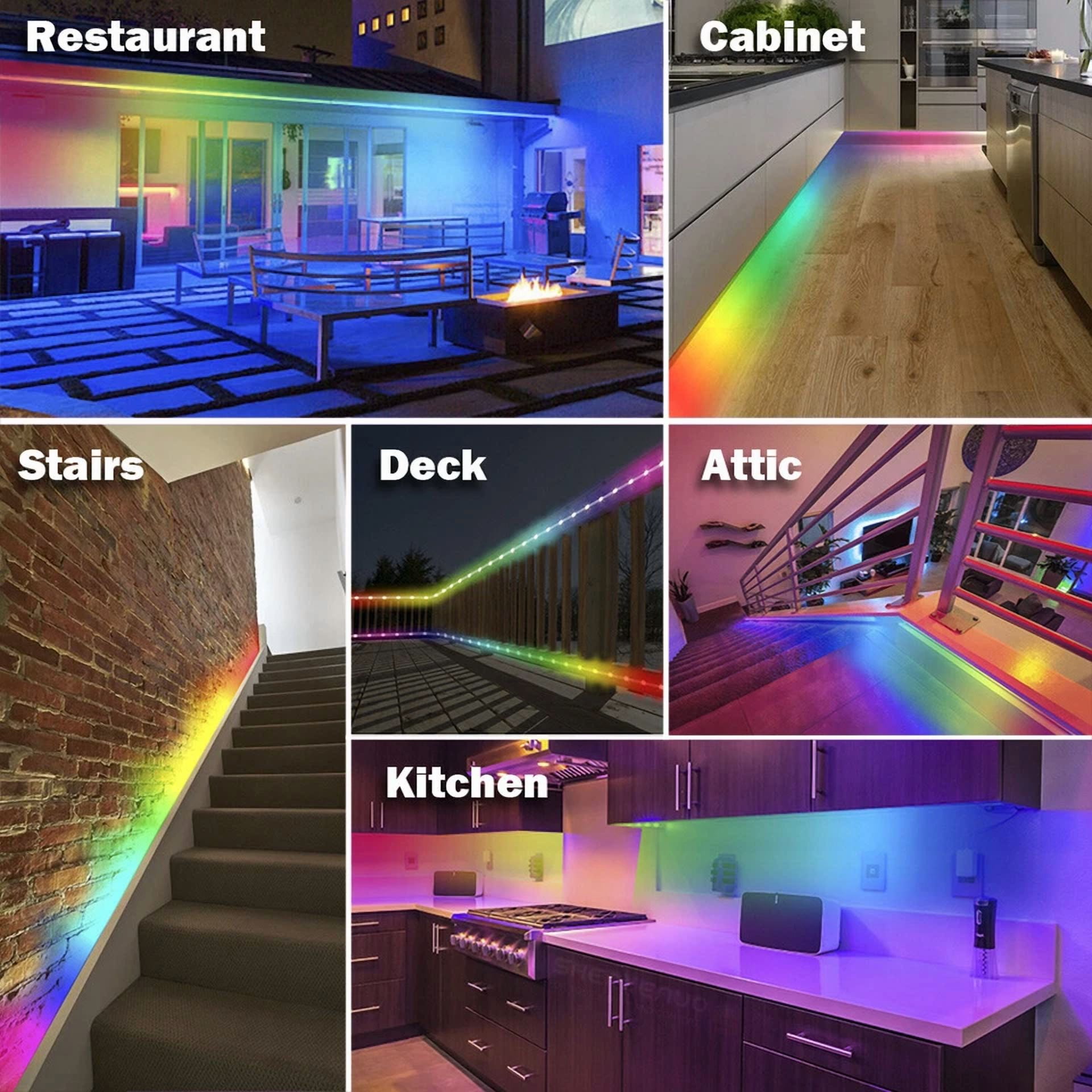16.4Ft 2835 Super Bright Waterproof Rgb Color Led Strip Light Dc12V 2A W/5M Tape - Image 5