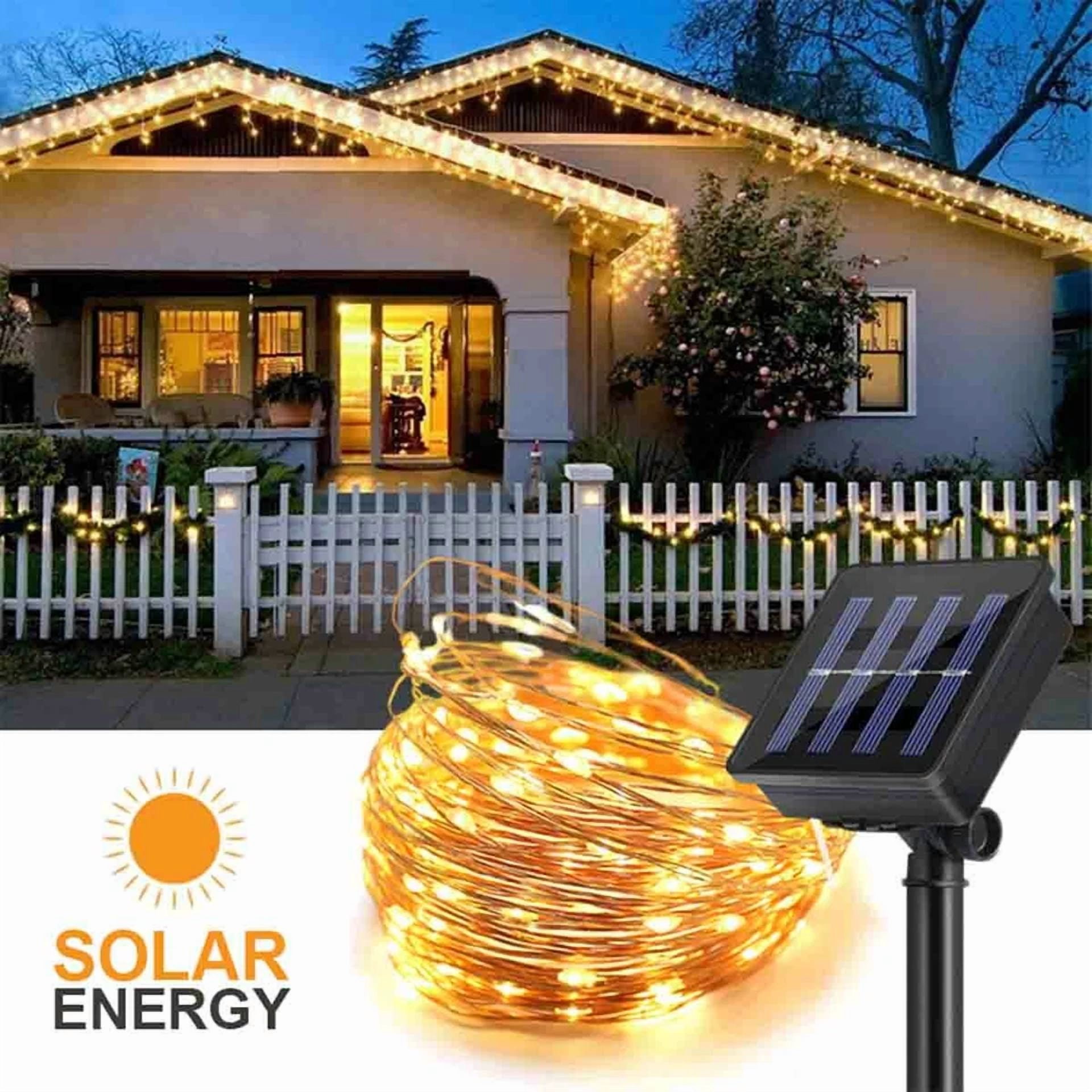 GRIND- 100 Led Solar String Lights Patio Party Yard Garden Wedding Waterproof Outdoor - Image 5