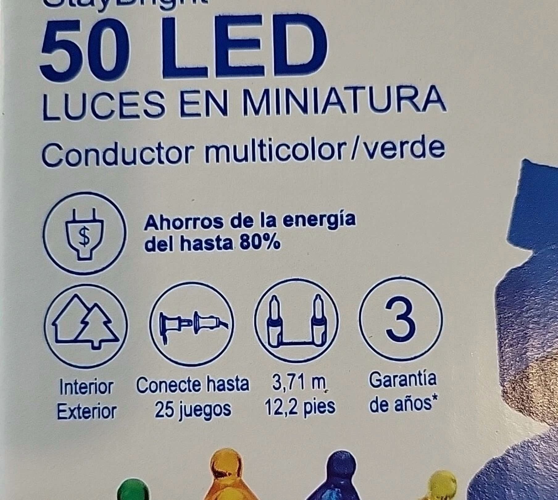 Ge Staybright 50-Count 12.2-Ft Multicolor Led Plug-In Christmas String Lights - Image 3