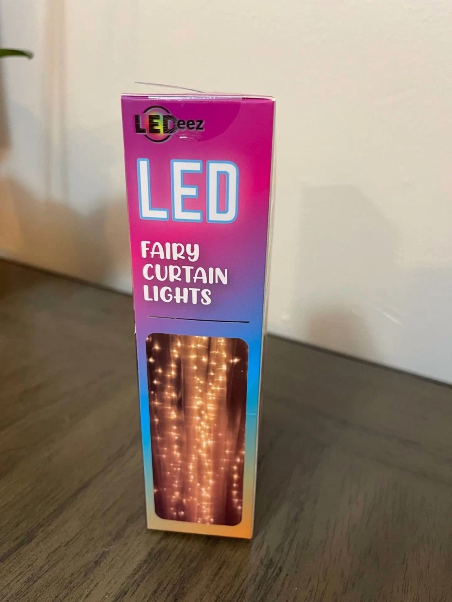 Ledeez Fairy Curtain Lights 60 Led Lights Warm White Light 6 Strands Brand New - Image 2