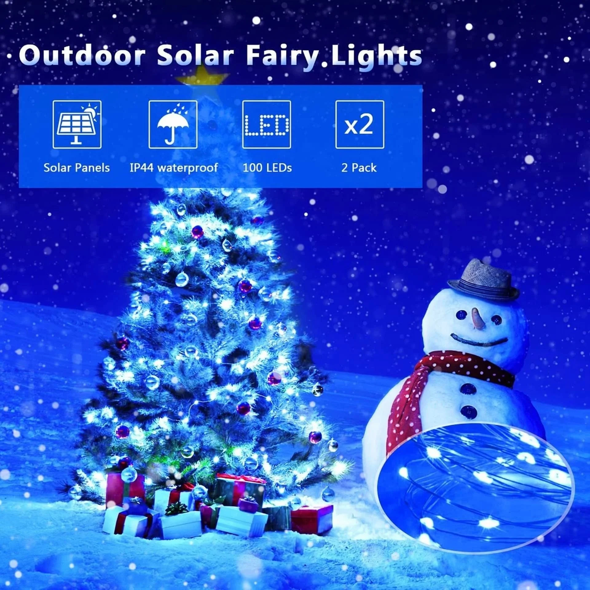 Outdoor Waterproof Copper Wire Solar String Lights Led Garden Xmas Party Decor - Image 5