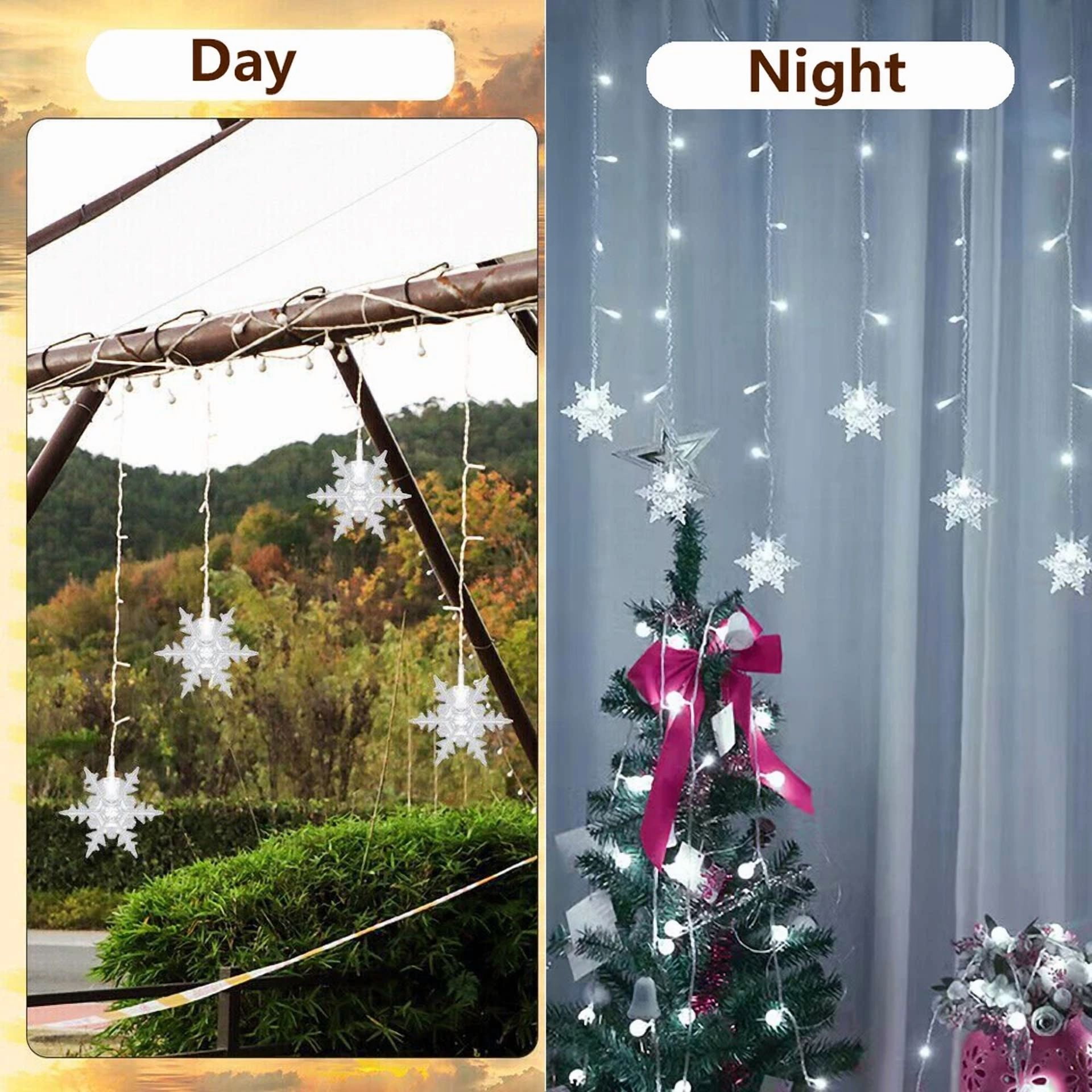 Led Window Snowflake Lights Landscape Lamps Fairy String Lights Xmas Party Decor - Image 2