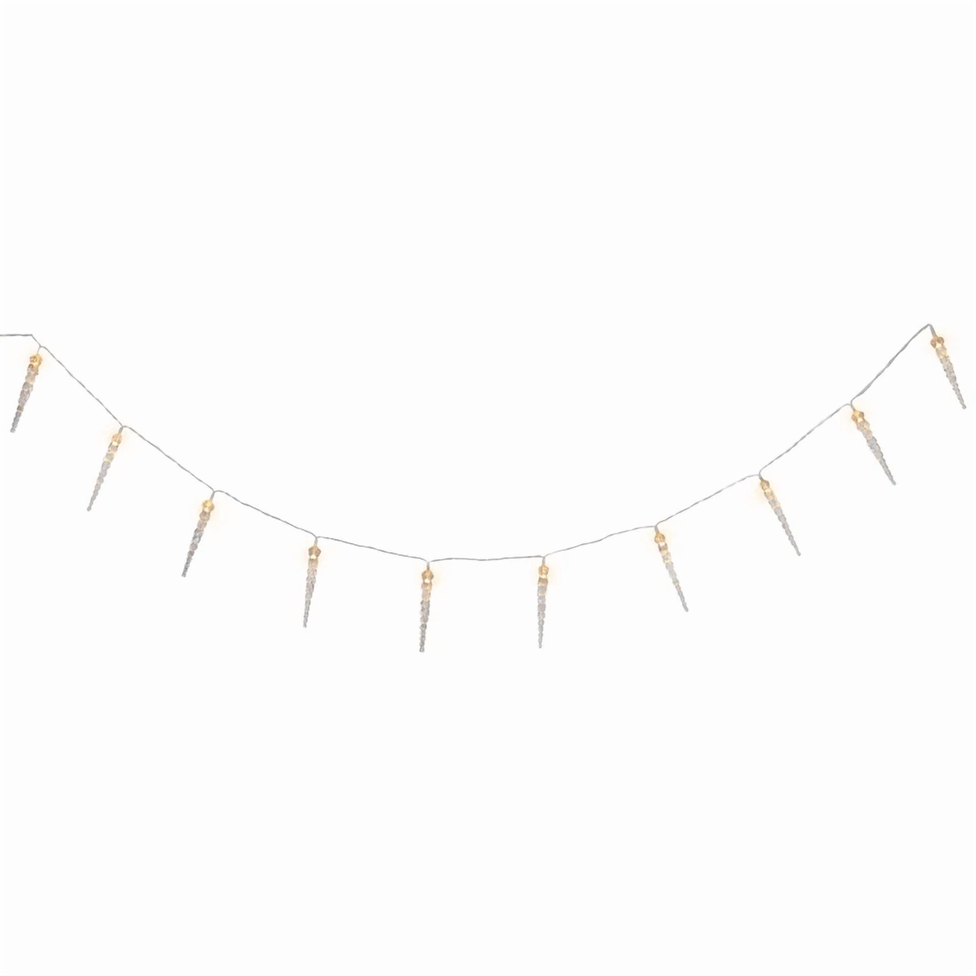 ZYLER- Northlight Icicle String Christmas Light Set - Warm White - 4.5' Clear Wire - - Image 3