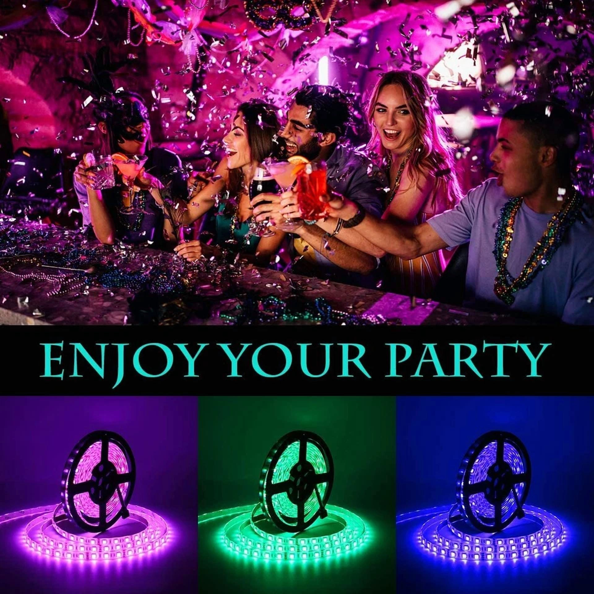 5M Rgb Led Light Strip 300 Leds Flexible Waterproof For Home Garden Party Decor - Image 3