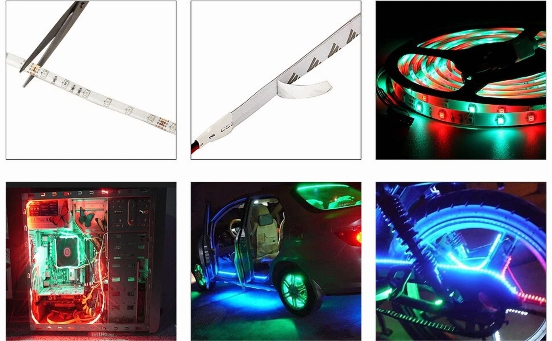 16.4Ft Rgb Led Strip Light 3528Smd Waterproof Rope Tape Lamp For Party Home Tv - Image 4