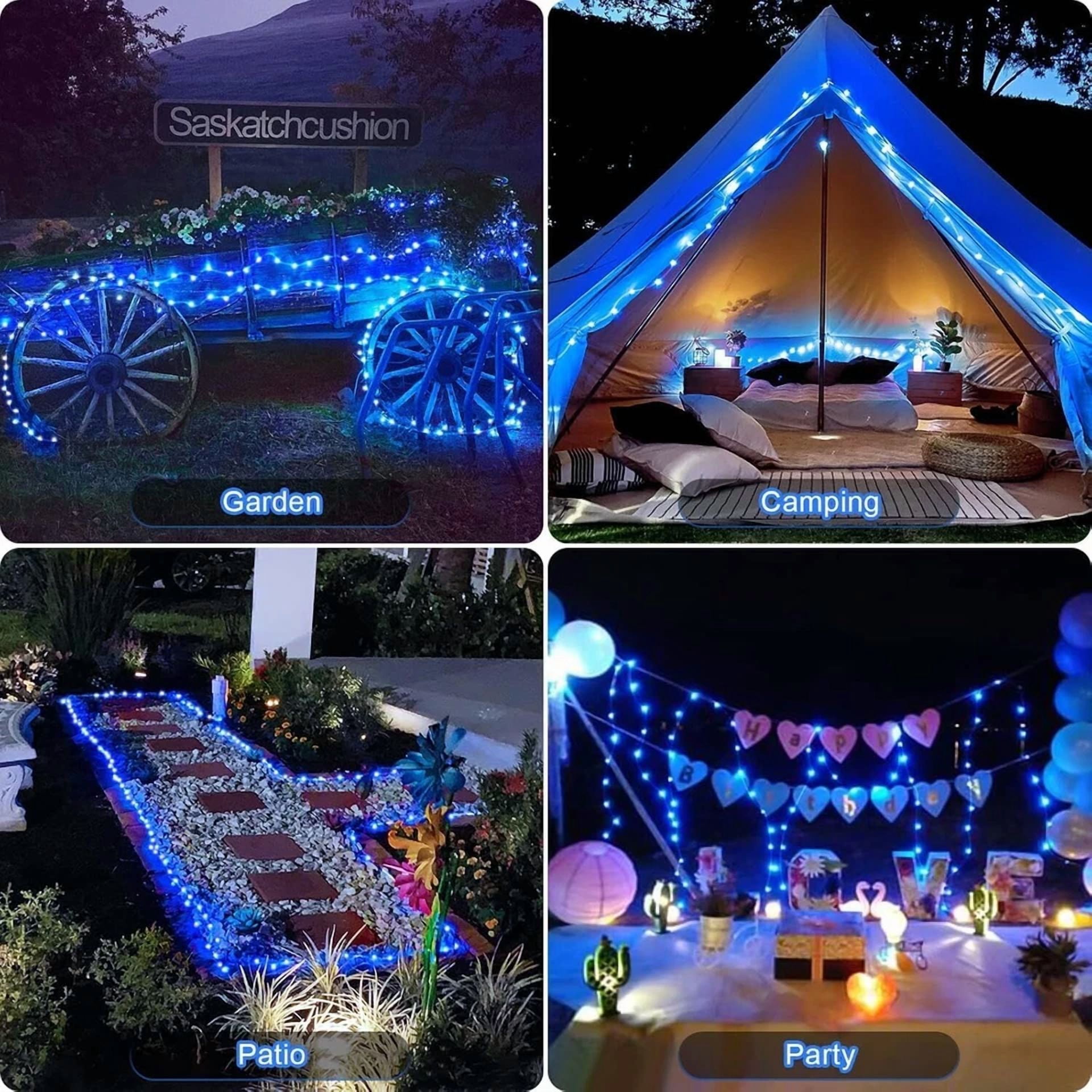 Solar Rope String Lights Outdoor Waterproof Fairy Lightstree Pool Decor Home - Image 2
