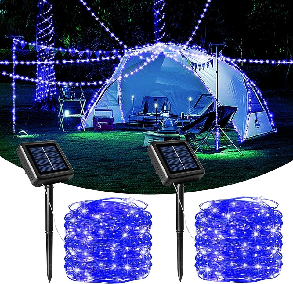 Solar String Light Led Lights Waterproof Copper Wire Fairy Outdoor Garden Party - Image 6